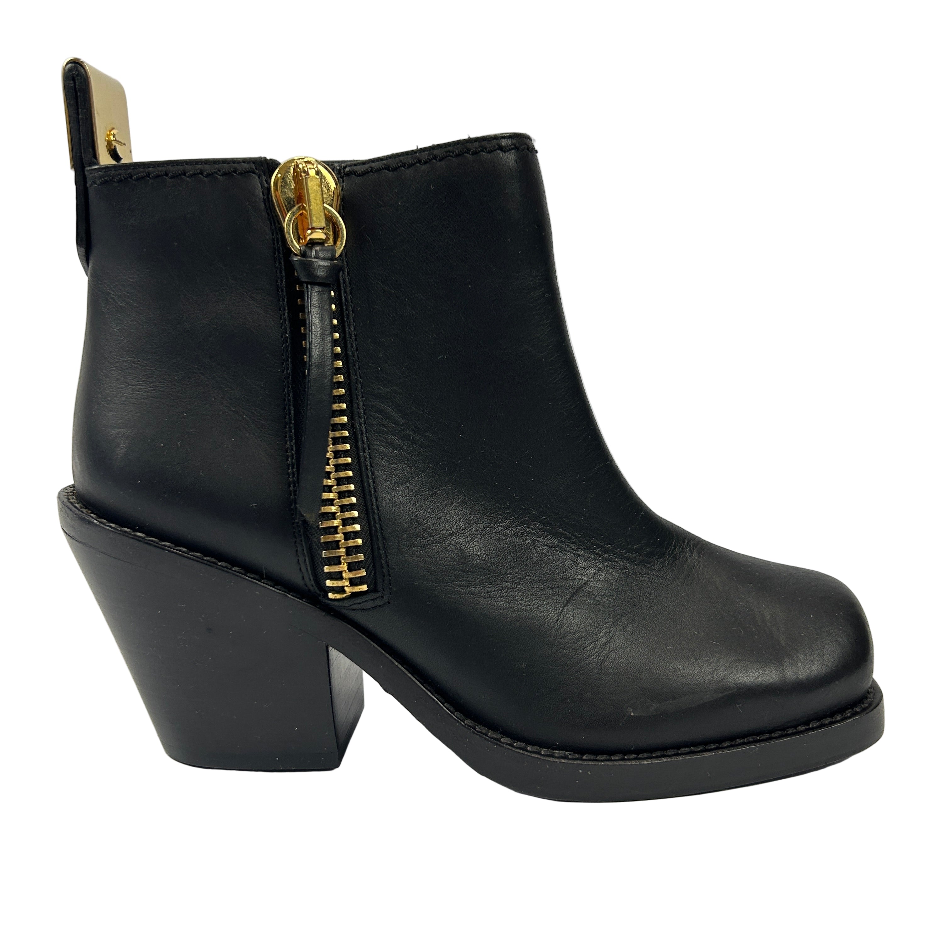 Giuseppe Zanotti Black Biker Ankle Boots 36