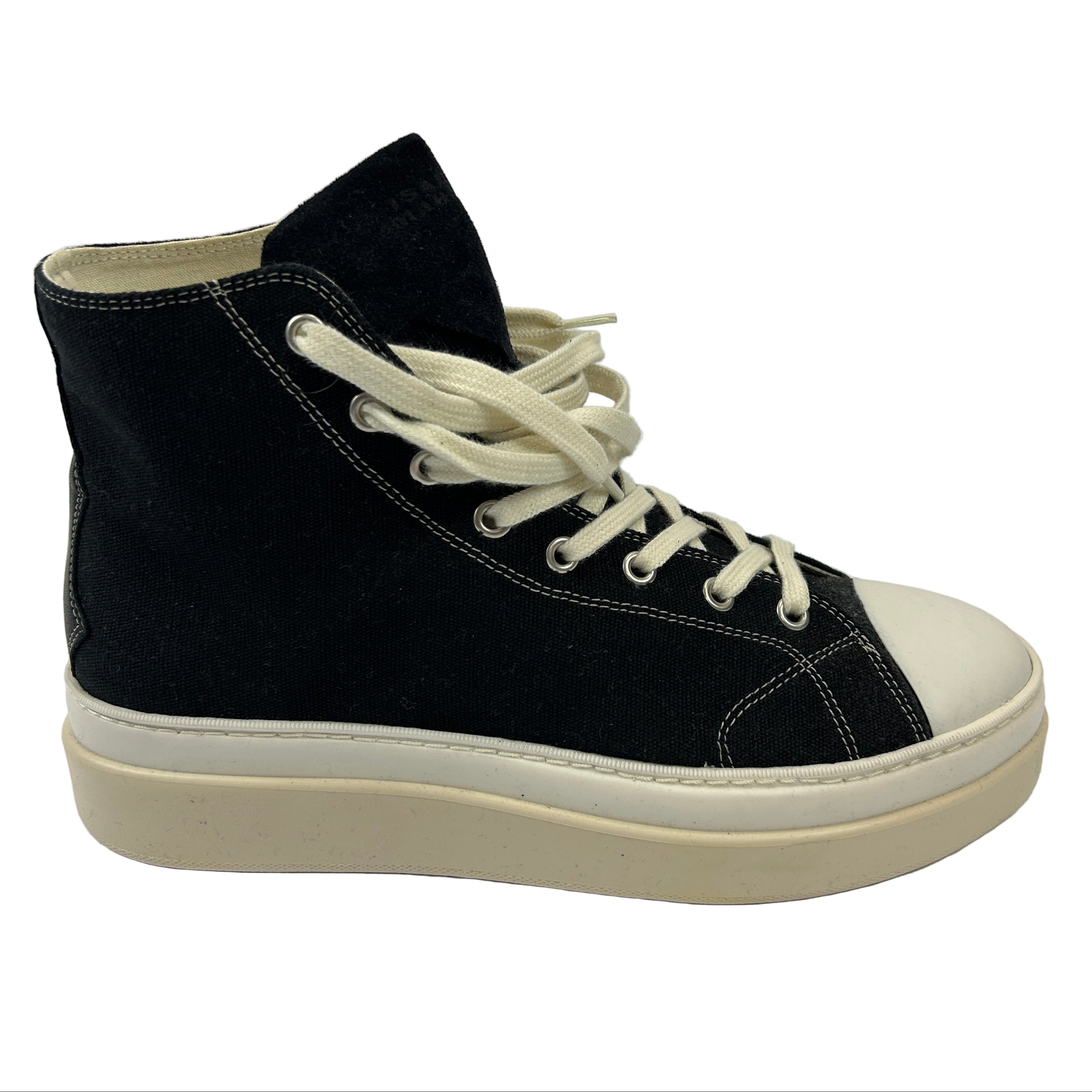 Isabel Marant £295 Black Canvas Tennis Hi-Top Trainers 41