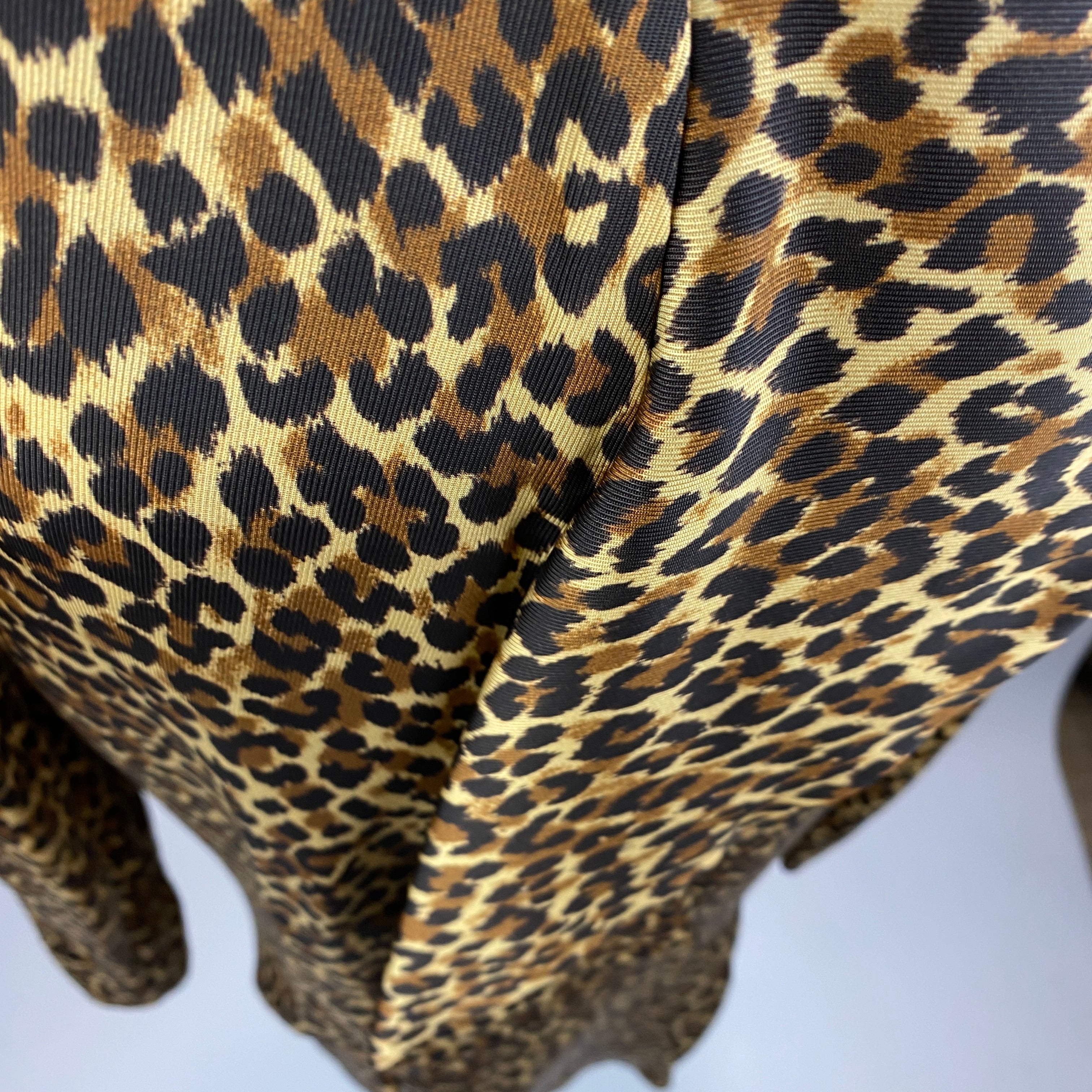 Miu Miu Leopardprint Silky Twill Midi Dress S
