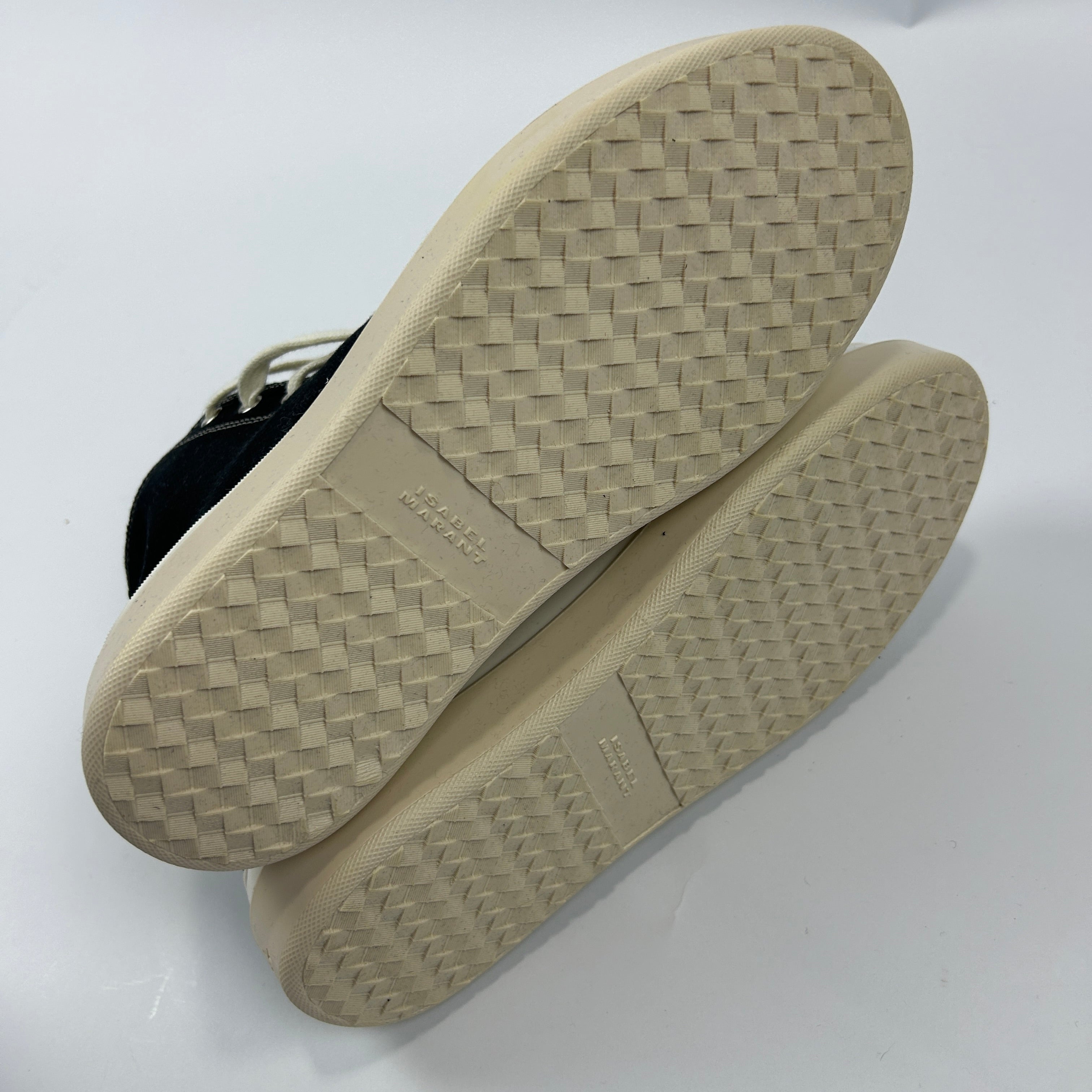 Isabel Marant £295 Black Canvas Tennis Hi-Top Trainers 41