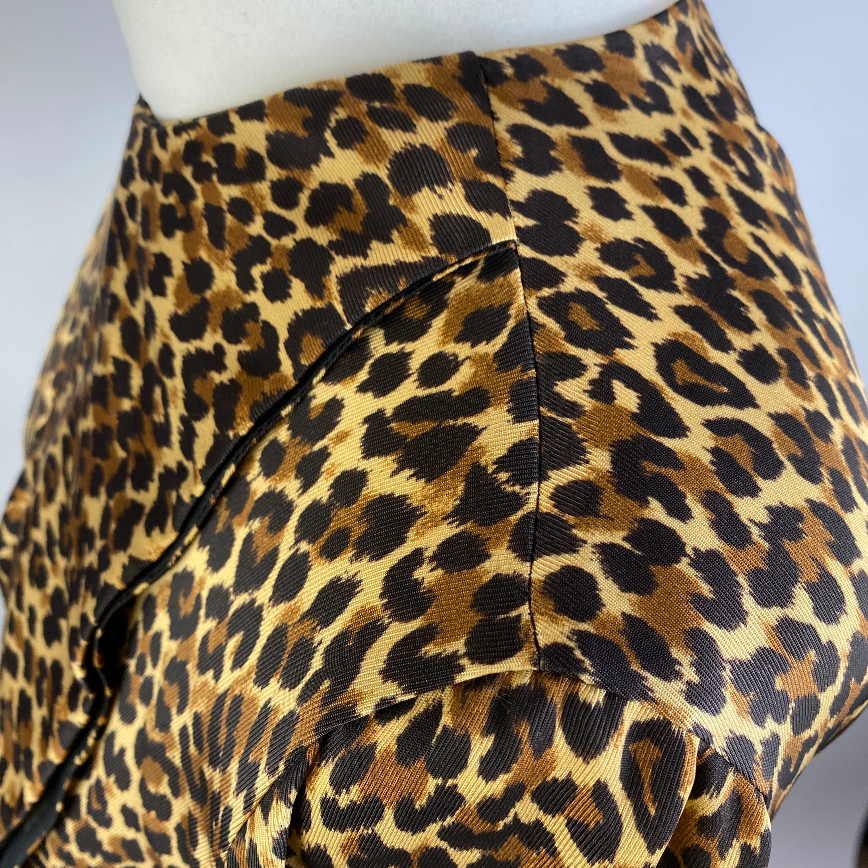Miu Miu Leopardprint Silky Twill Midi Dress S