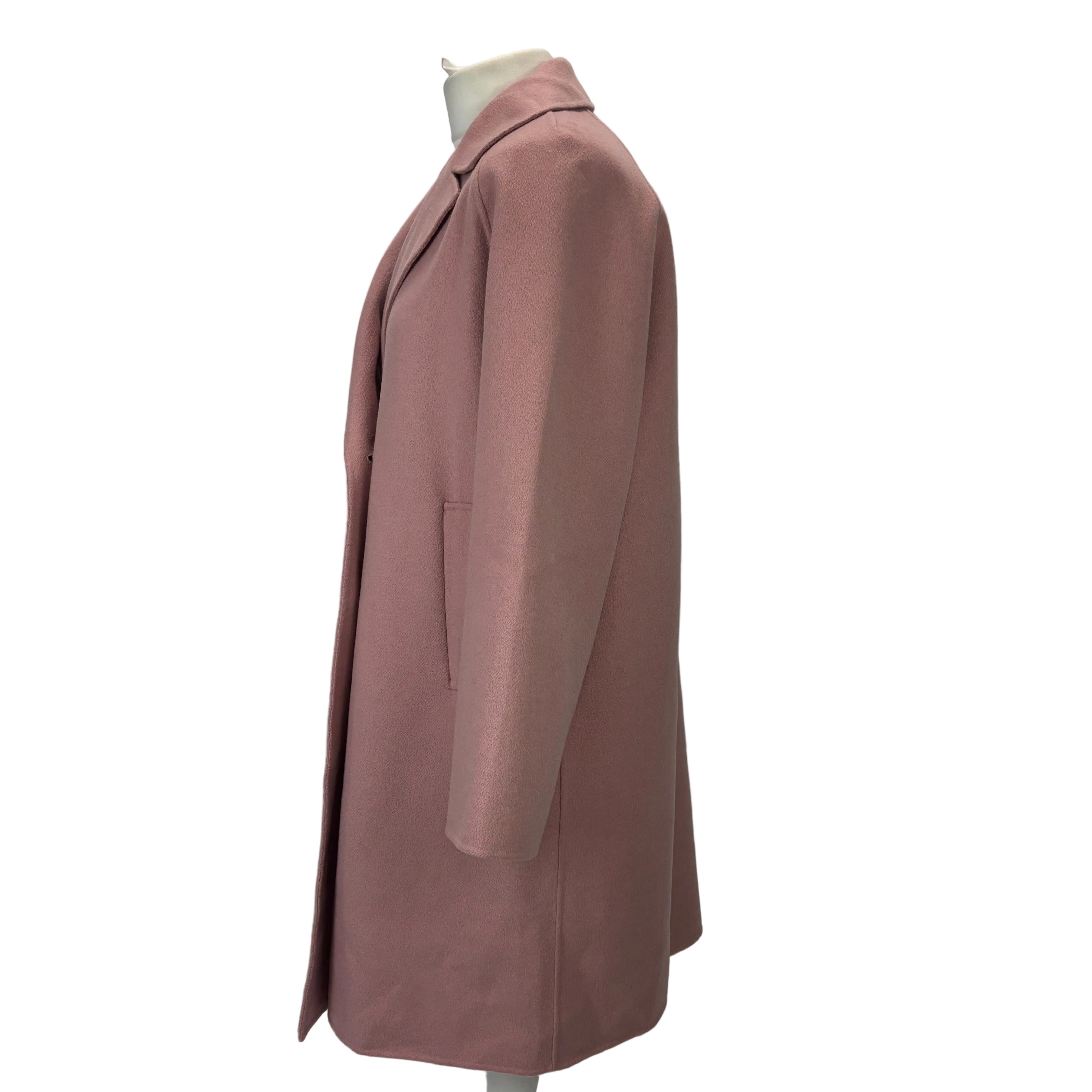 Weekend Max Mara £600 Rose Pink Wool Mix Coat M