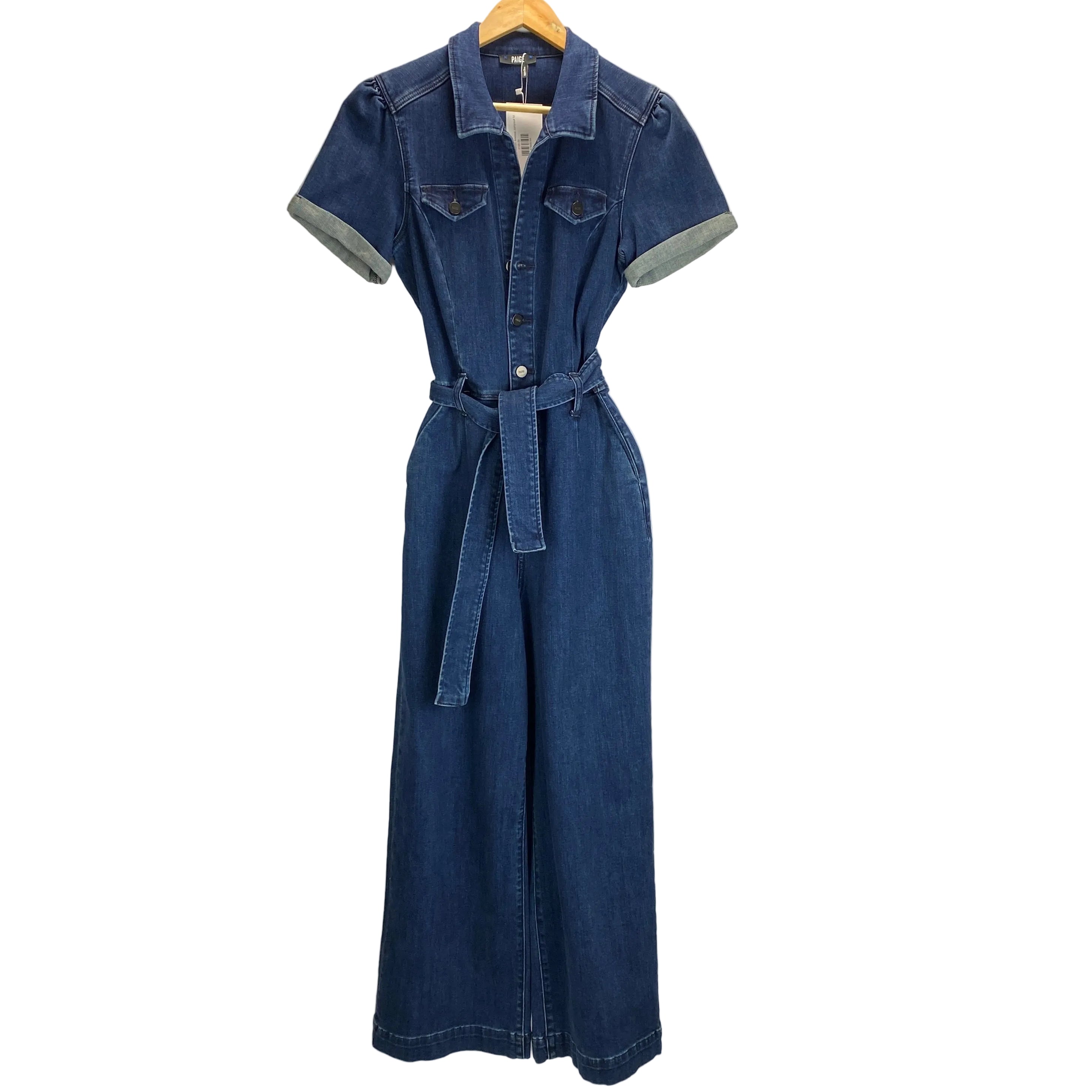 Paige £288 Blue Denim Anessa Jumpsuit M