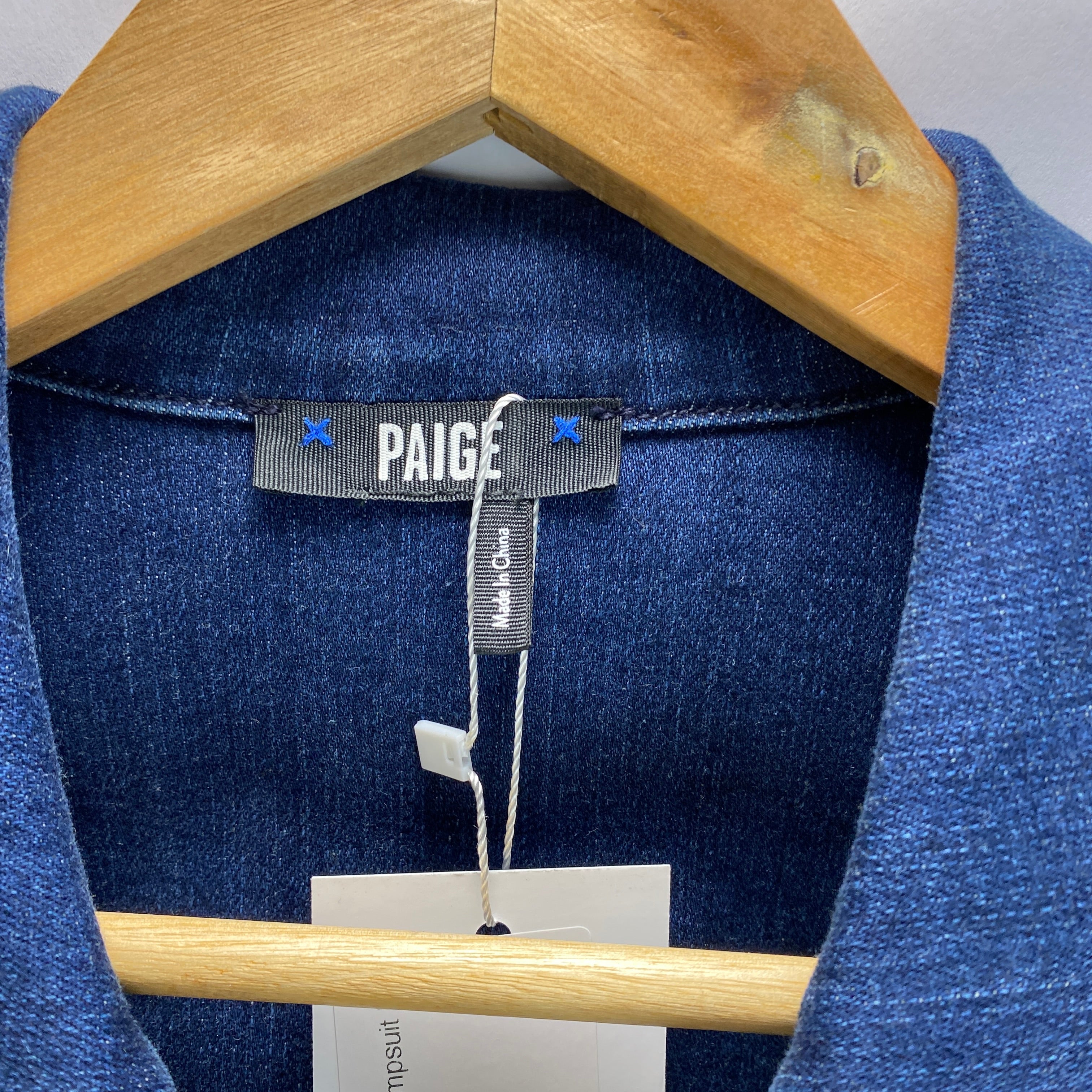 Paige £288 Blue Denim Anessa Jumpsuit M