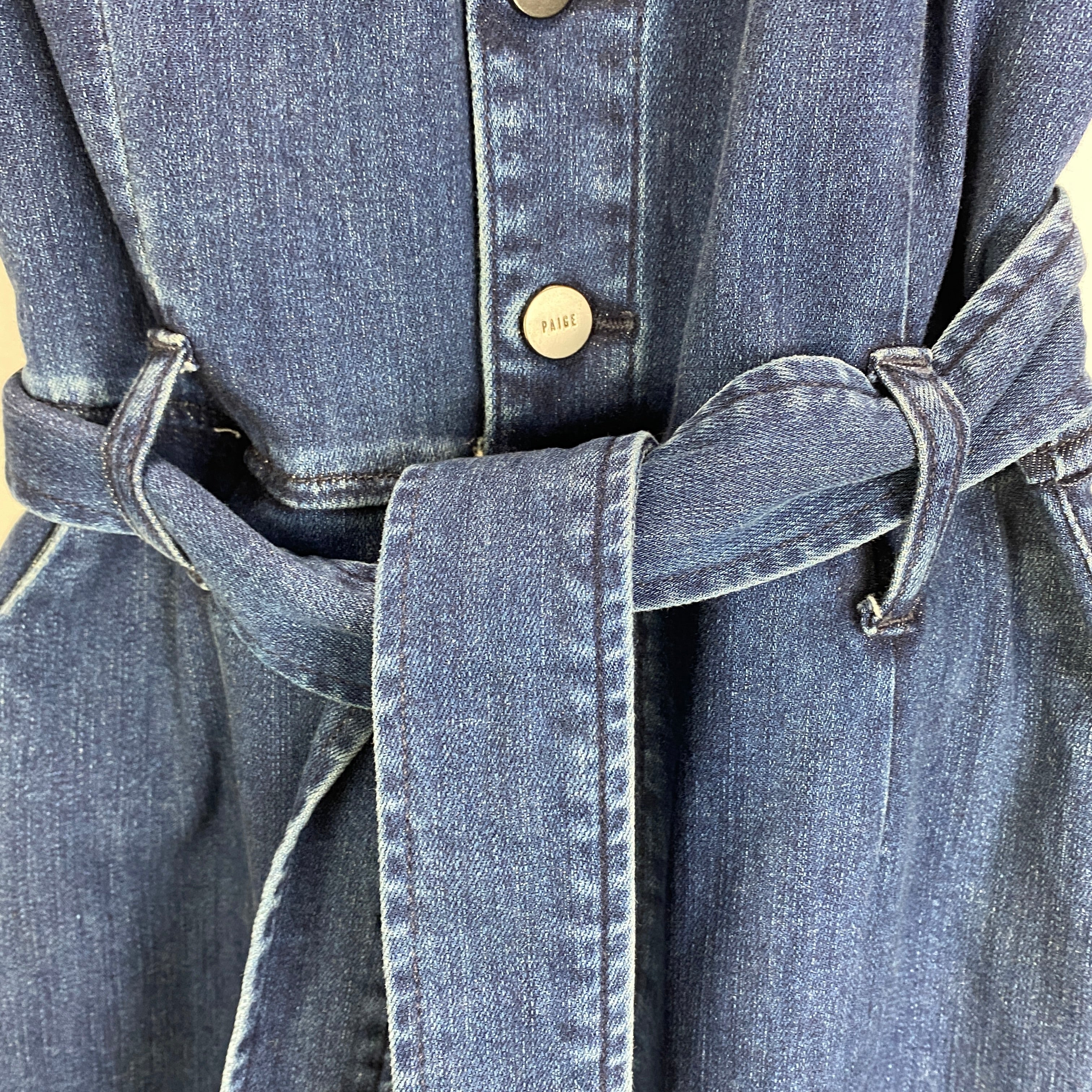 Paige £288 Blue Denim Anessa Jumpsuit M