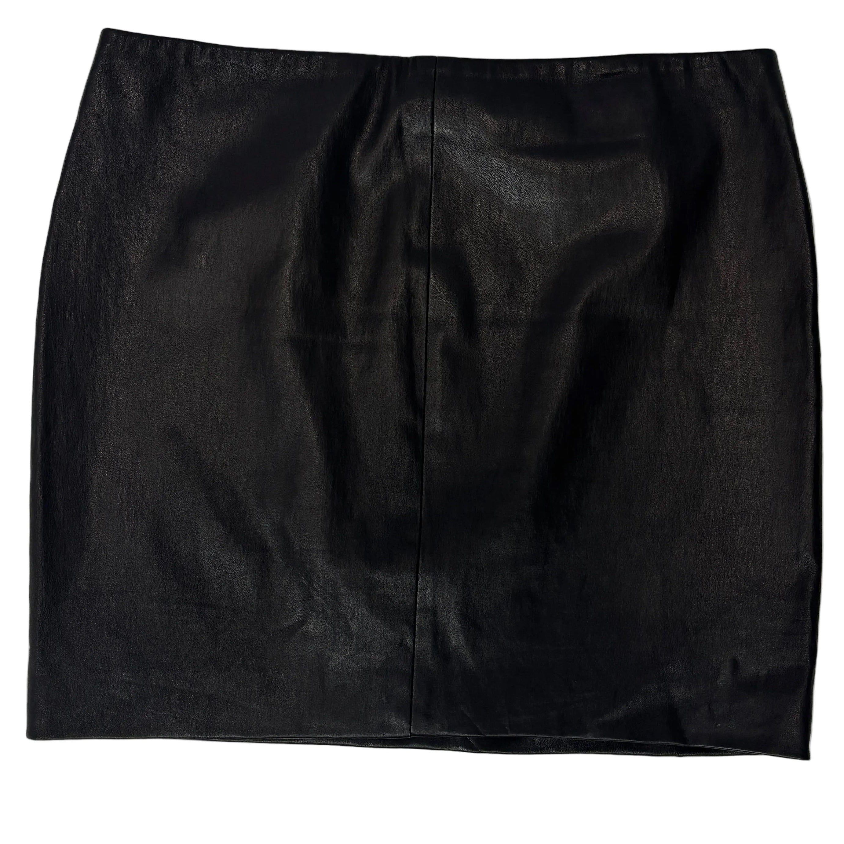 The Row Black Leather Mini Skirt XS