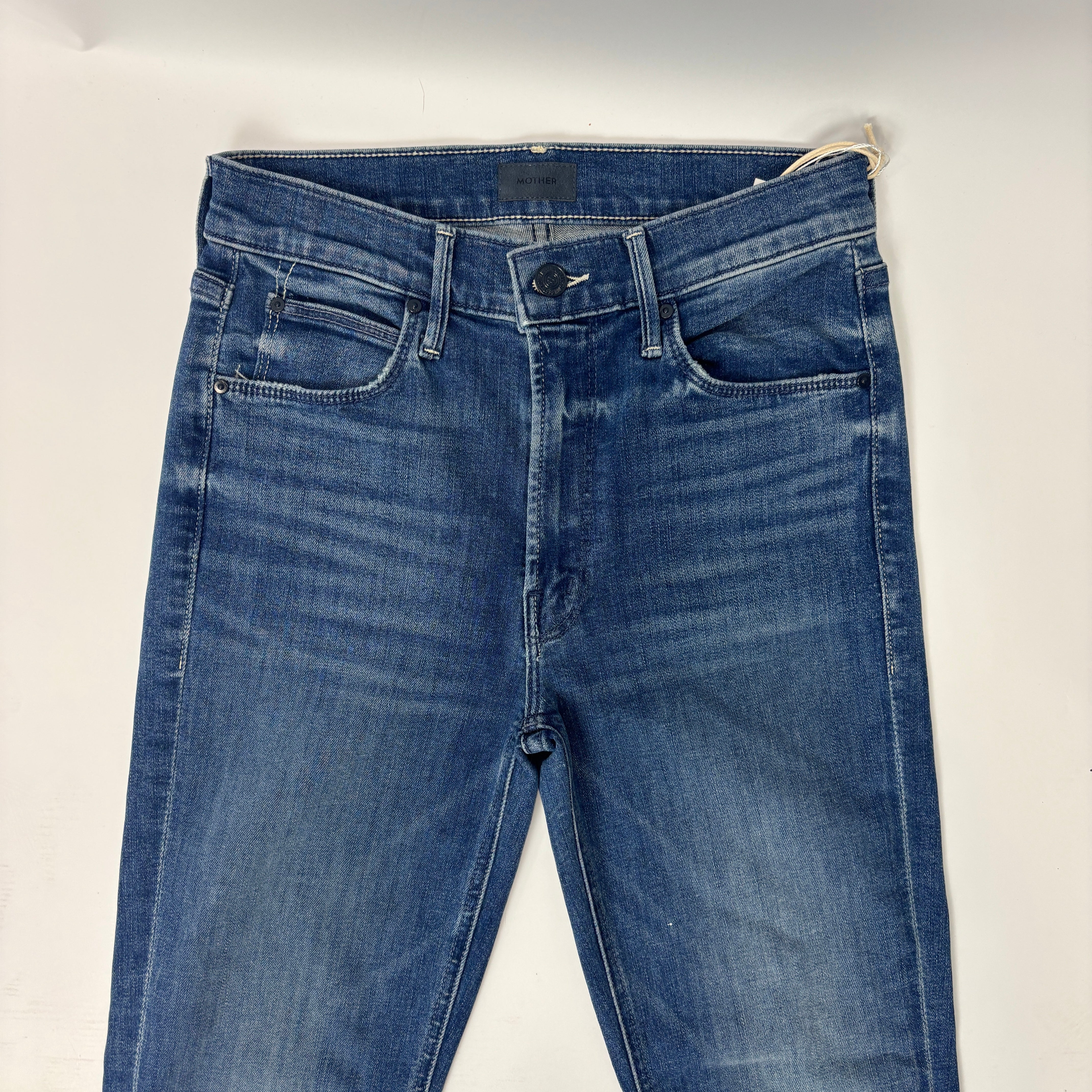 Mother New £280 Mid Rise The Dazzler Ankle Jeans 26