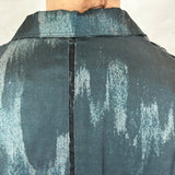 Acne Studios Shades of Teal Silk Raw Edge Jacket XS/S/M