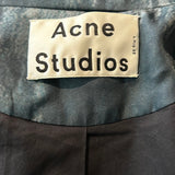 Acne Studios Shades of Teal Silk Raw Edge Jacket XS/S/M