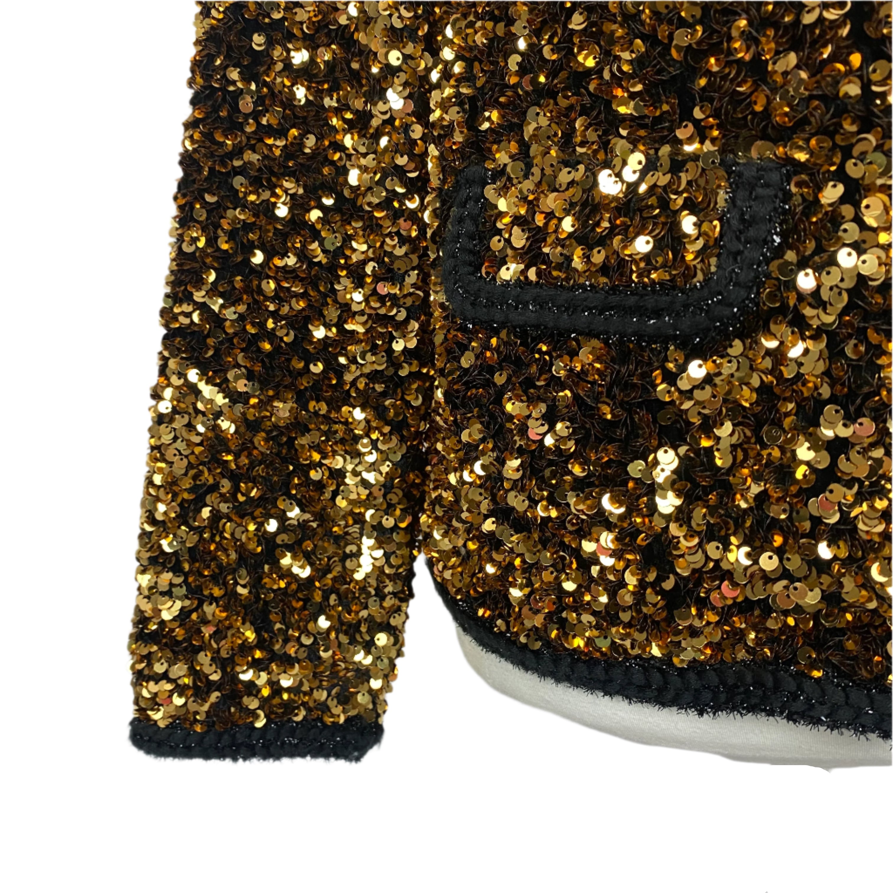 Self-Portrait Brand New £592 Gold Sequin Jacket XS