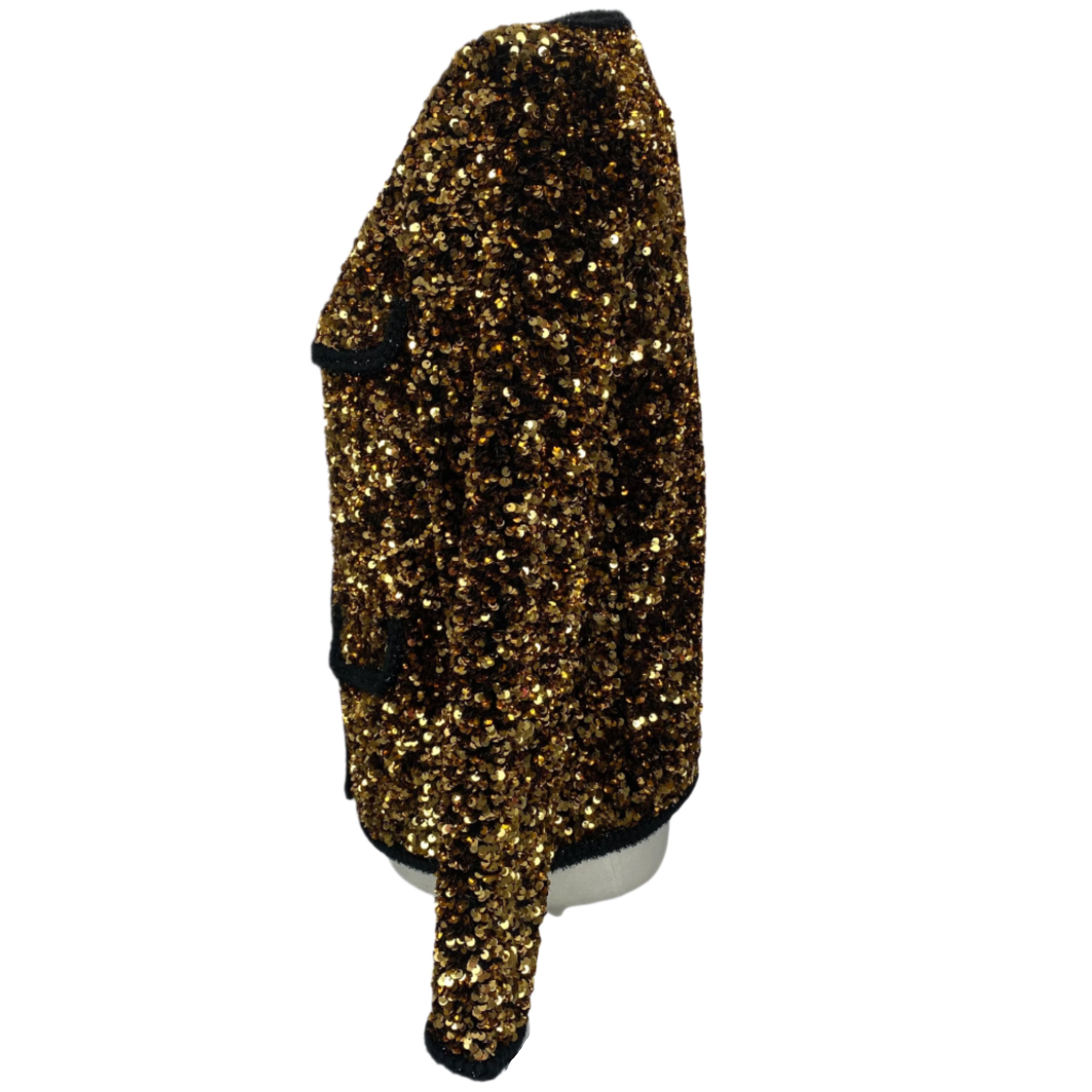 Self-Portrait Brand New £592 Gold Sequin Jacket XS