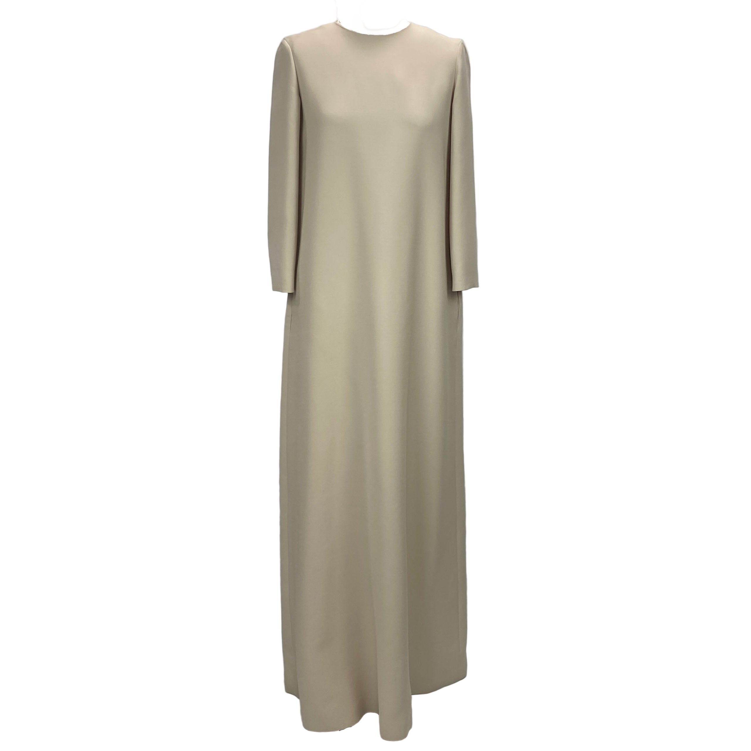 The Row £3470 Ivory Silk & Wool Stefos Maxi Dress XXS