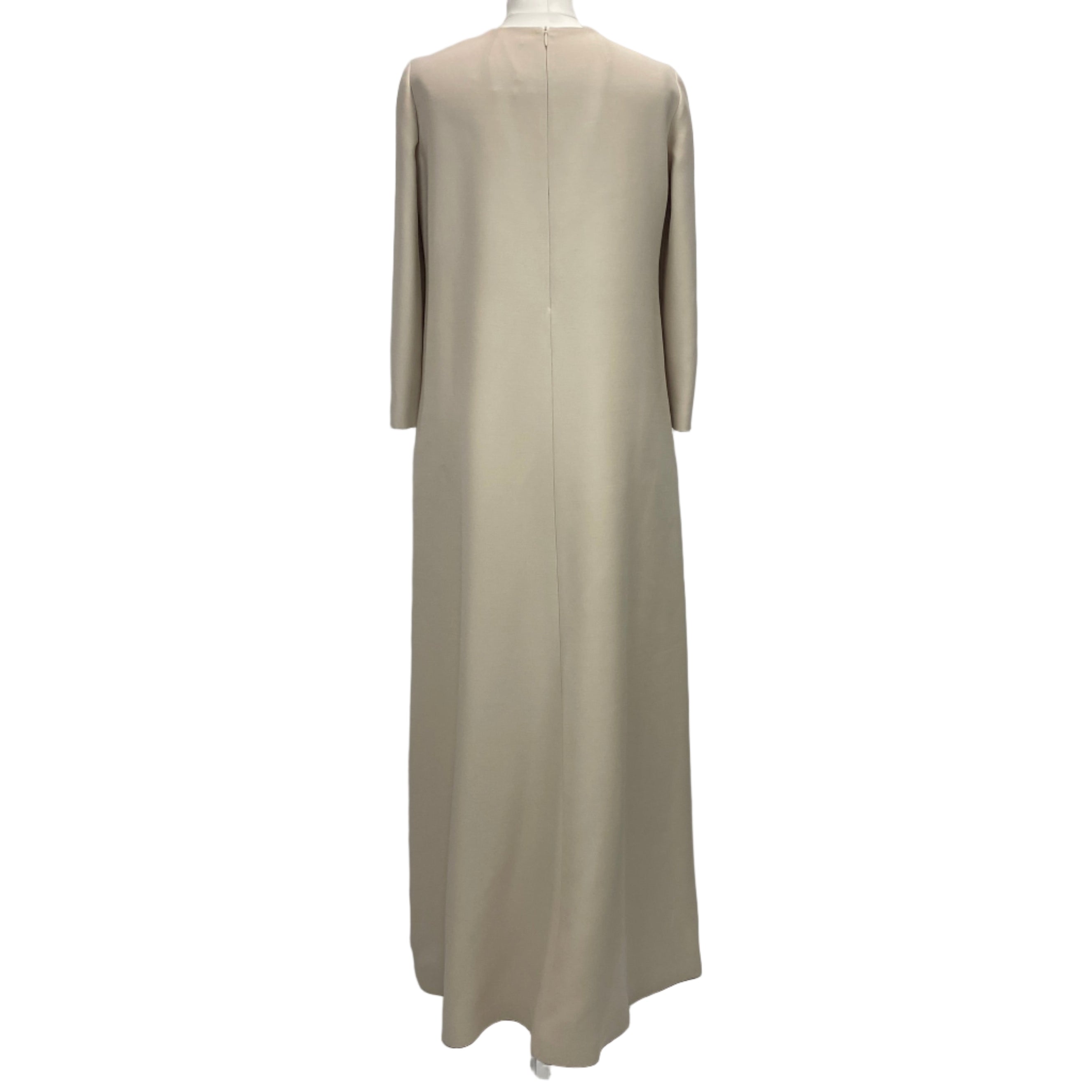 The Row £3470 Ivory Silk & Wool Stefos Maxi Dress XXS