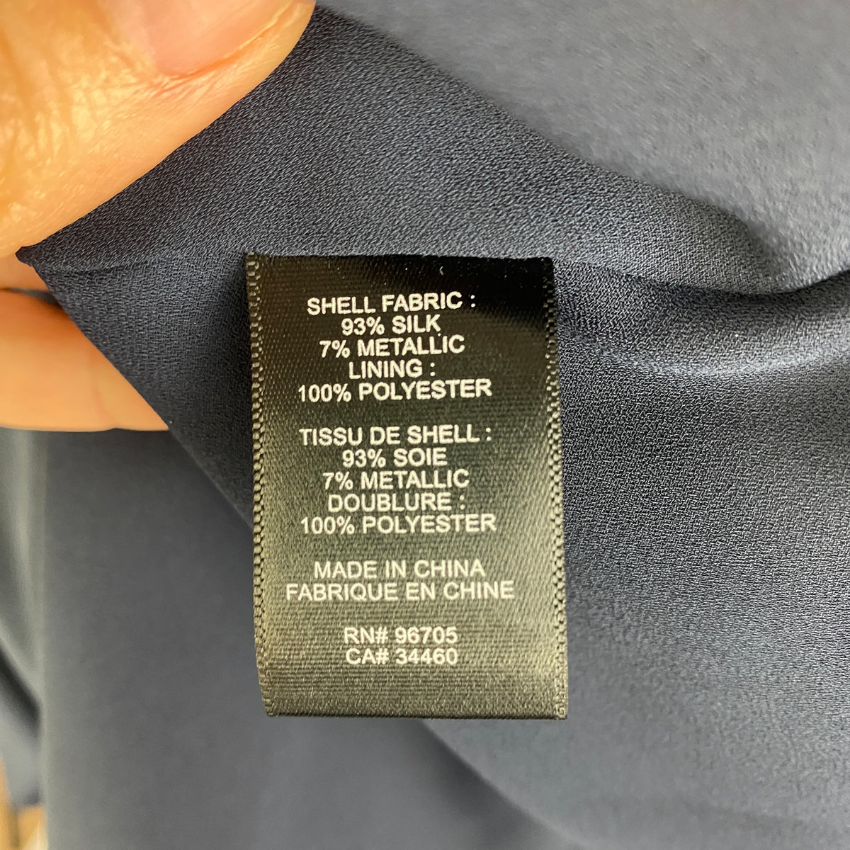 Rebecca Taylor Navy & Metallic Tufted Silk Shirred Midi Dress XS