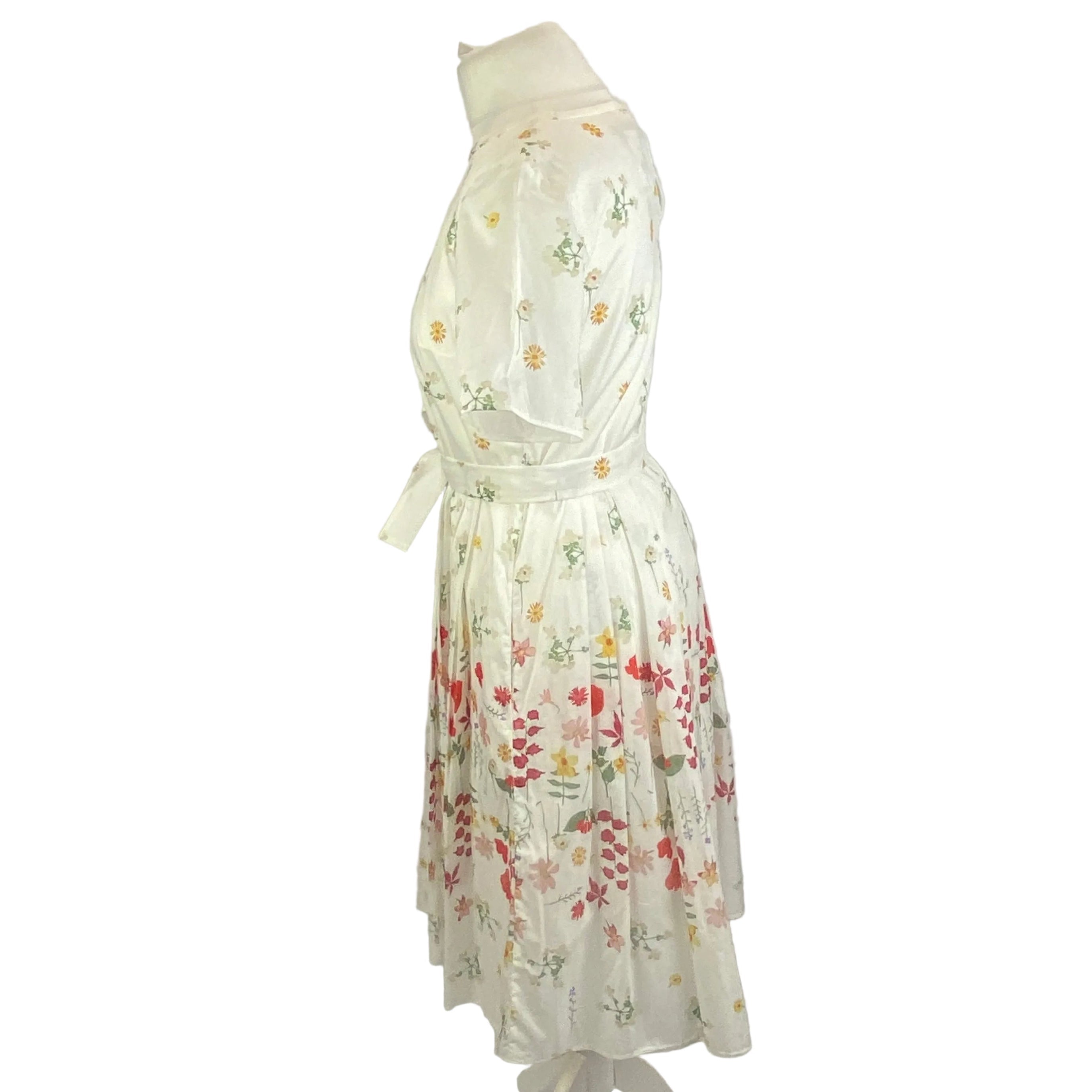 Weekend Max Mara Cream Garden Party Midi Dress XS