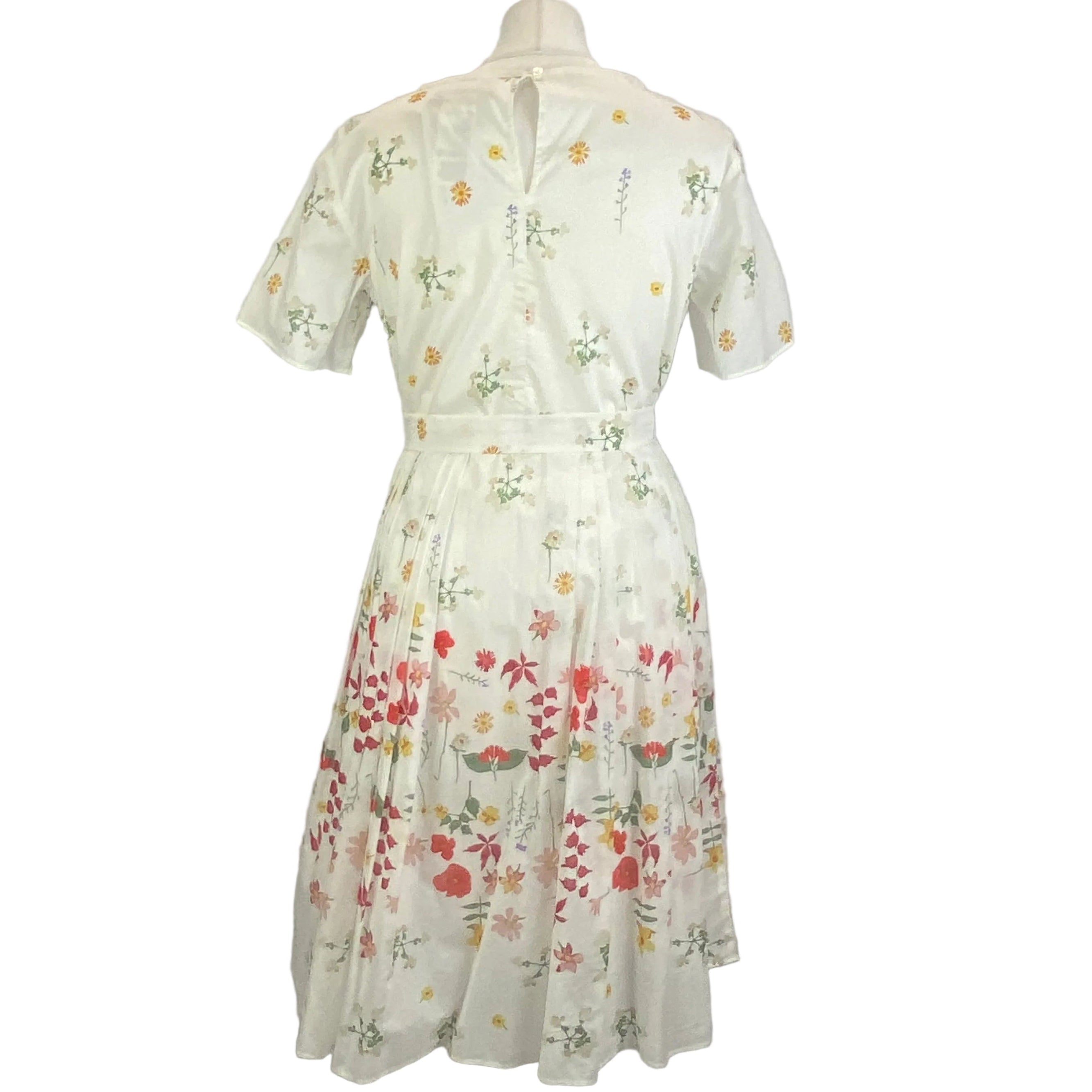 Weekend Max Mara Cream Garden Party Midi Dress XS