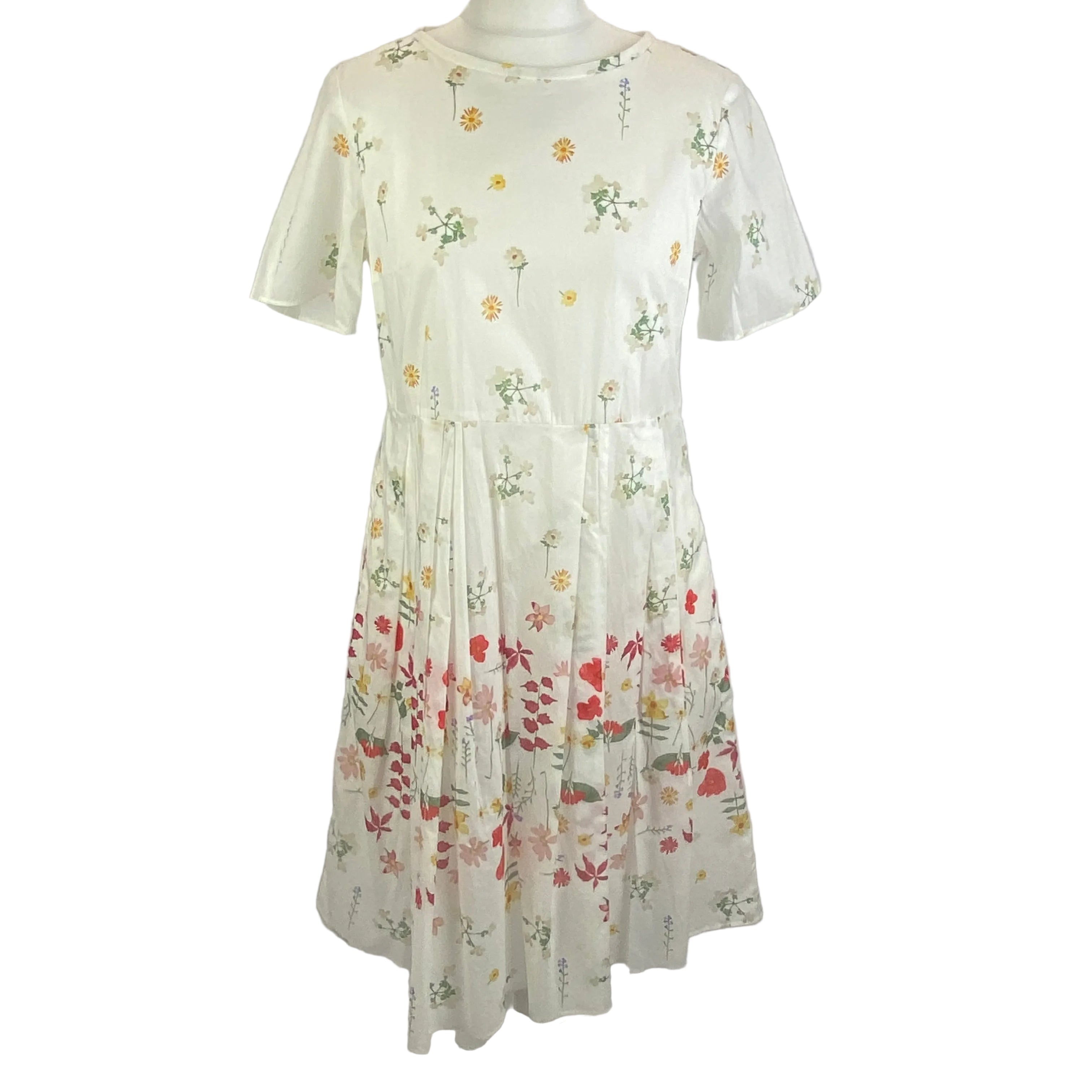 Weekend Max Mara Cream Garden Party Midi Dress XS