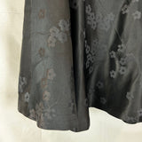 Alexander McQueen Brand New Black Floral Silk & Wool Midi Skirt S