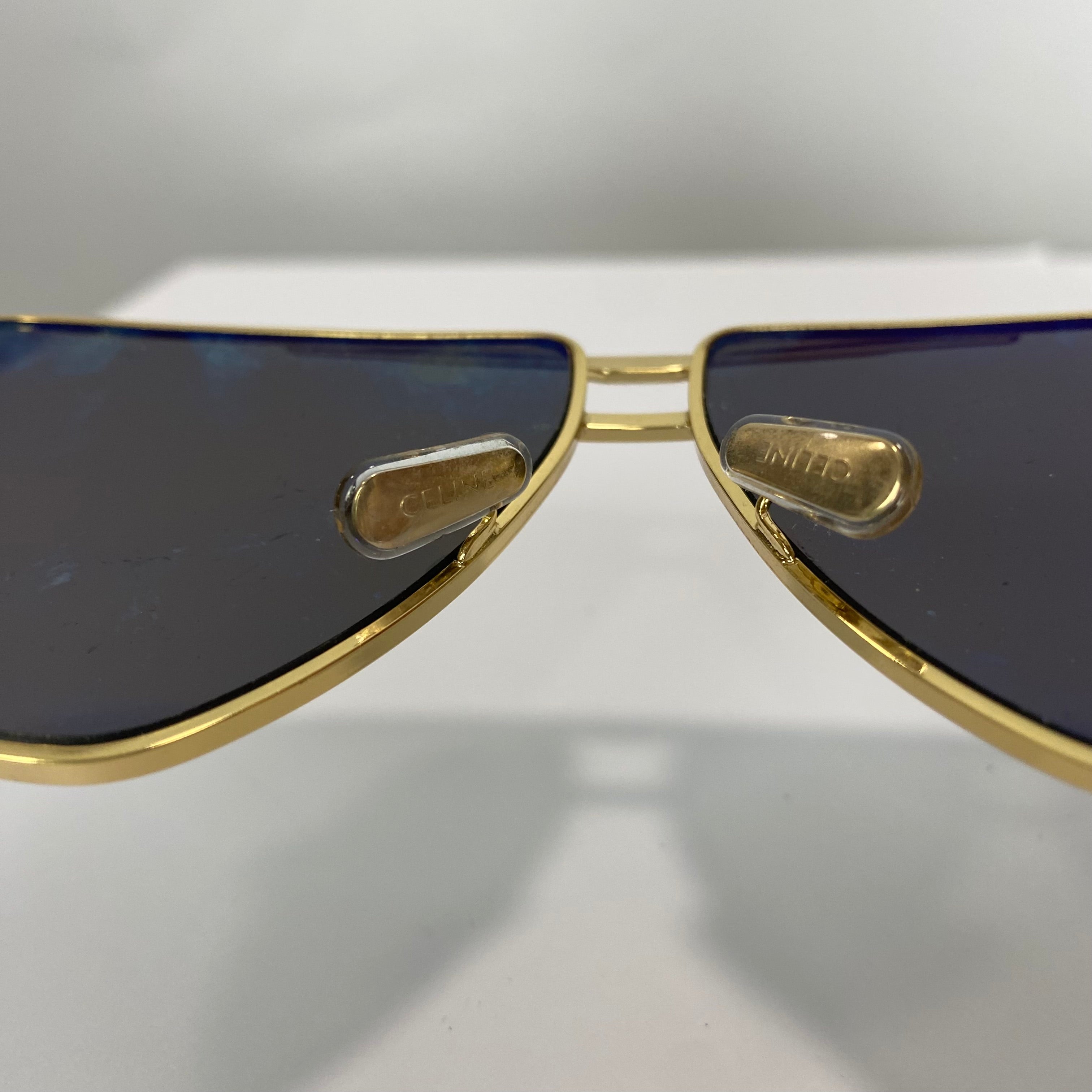 Celine £390 Angular Gold Aviator Sunglasses