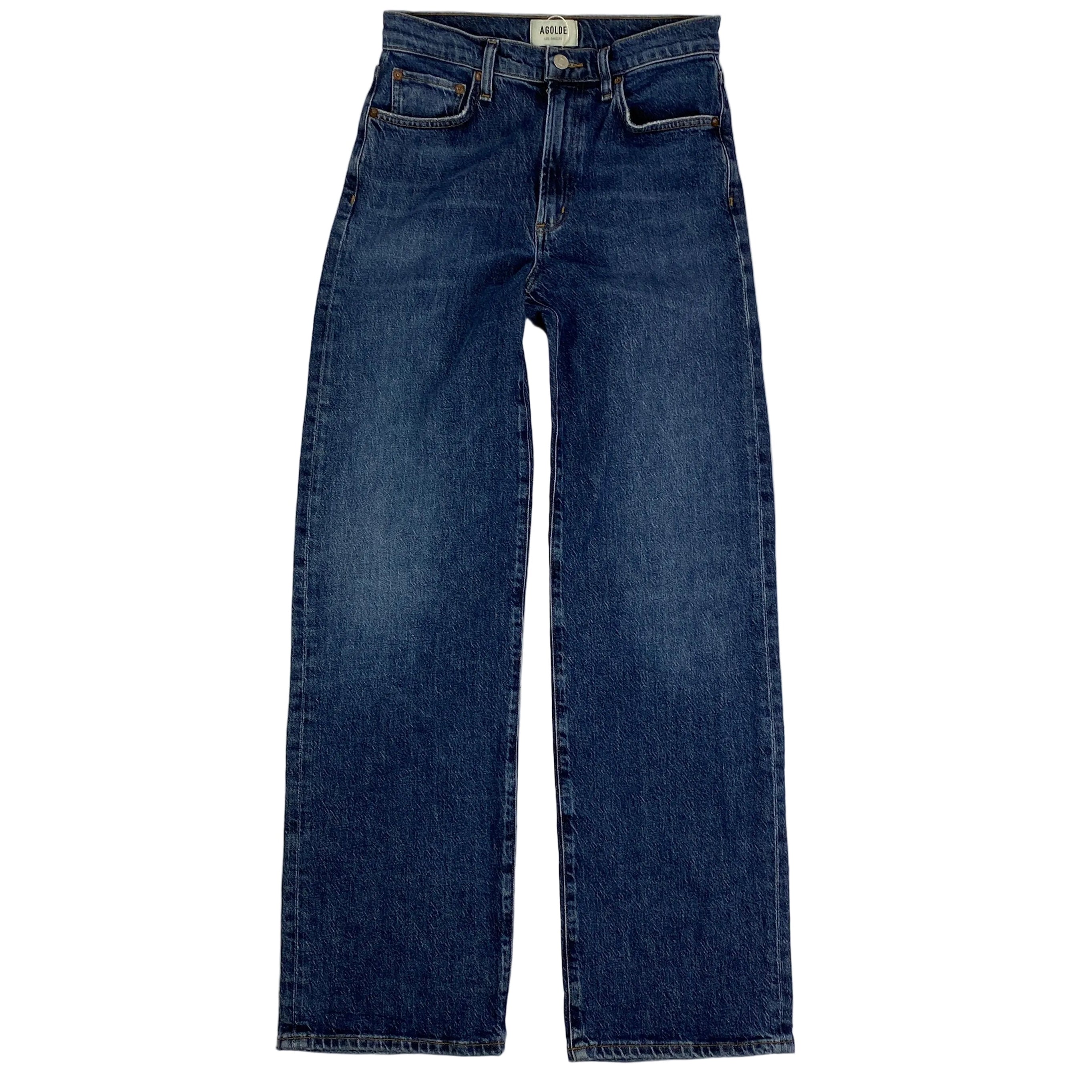 Agolde £300 Washed Denim Straight Leg Harper Jeans 25