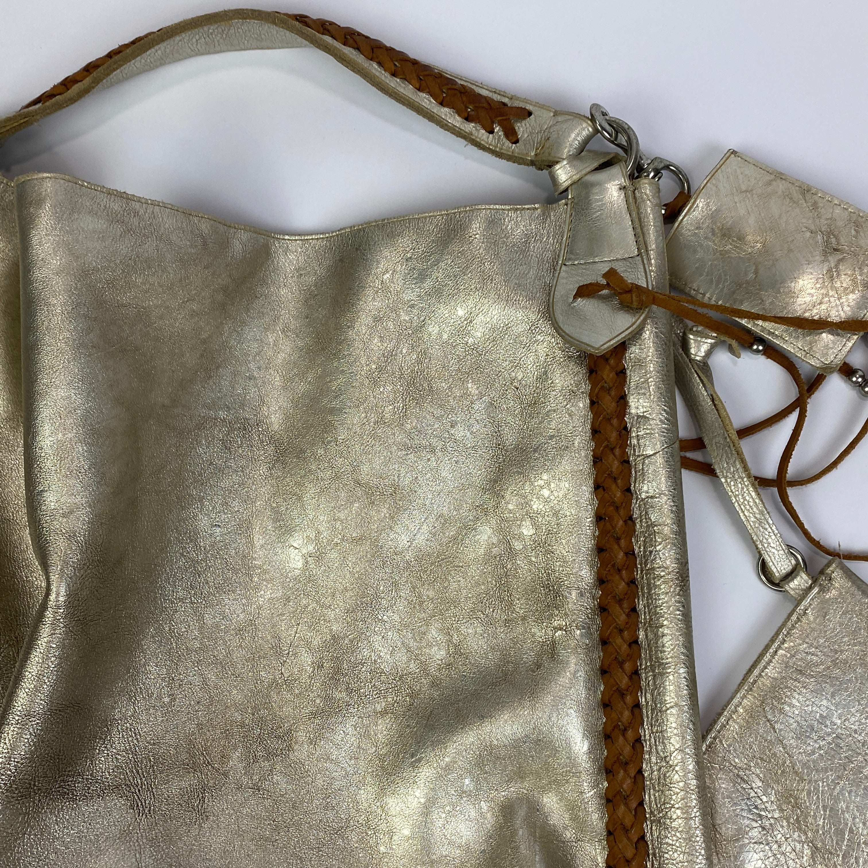 Ralph Lauren Collection £3000 Gold Leather Hobo Shoulderbag