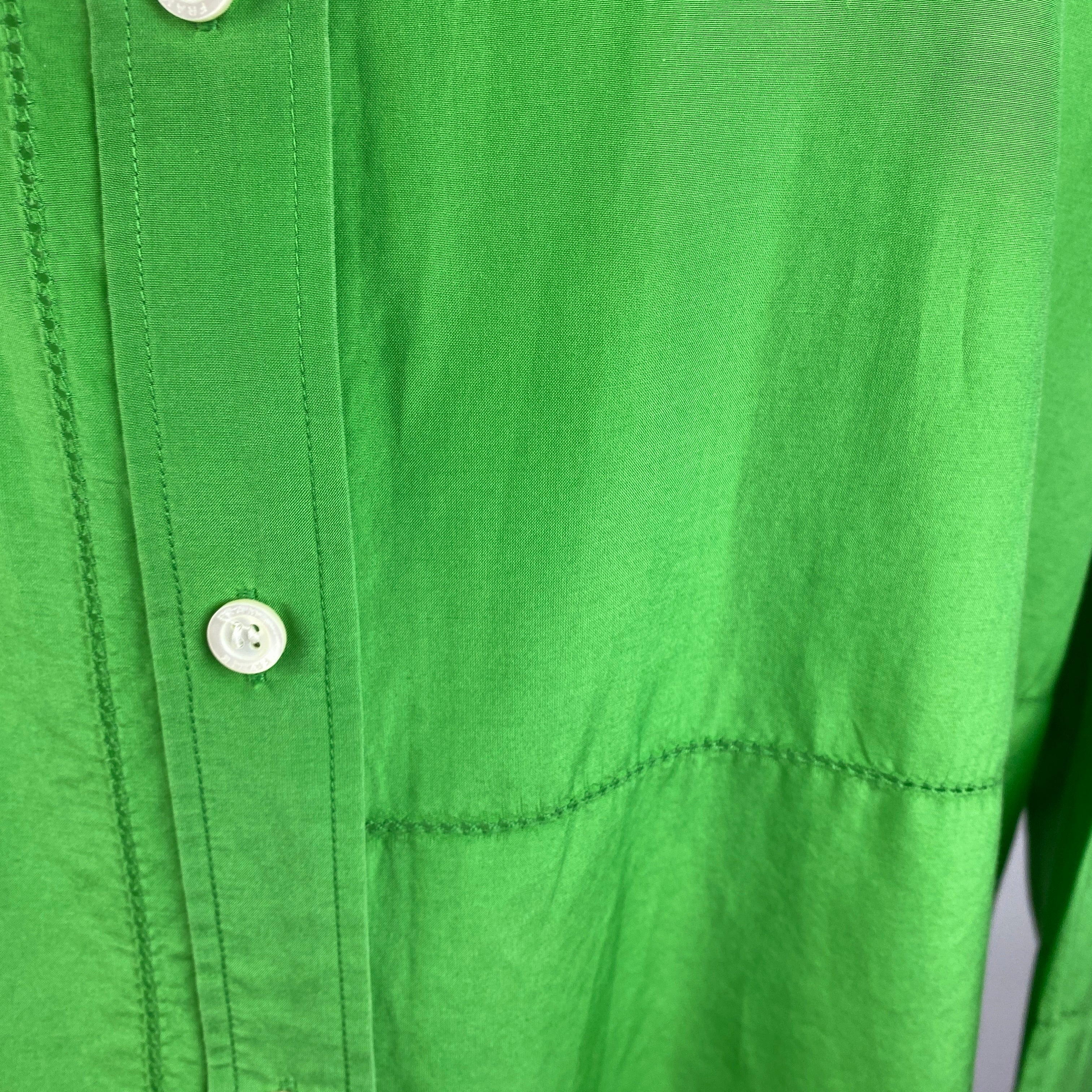 Frame £420 Emerald Cotton & Silk Shirt L