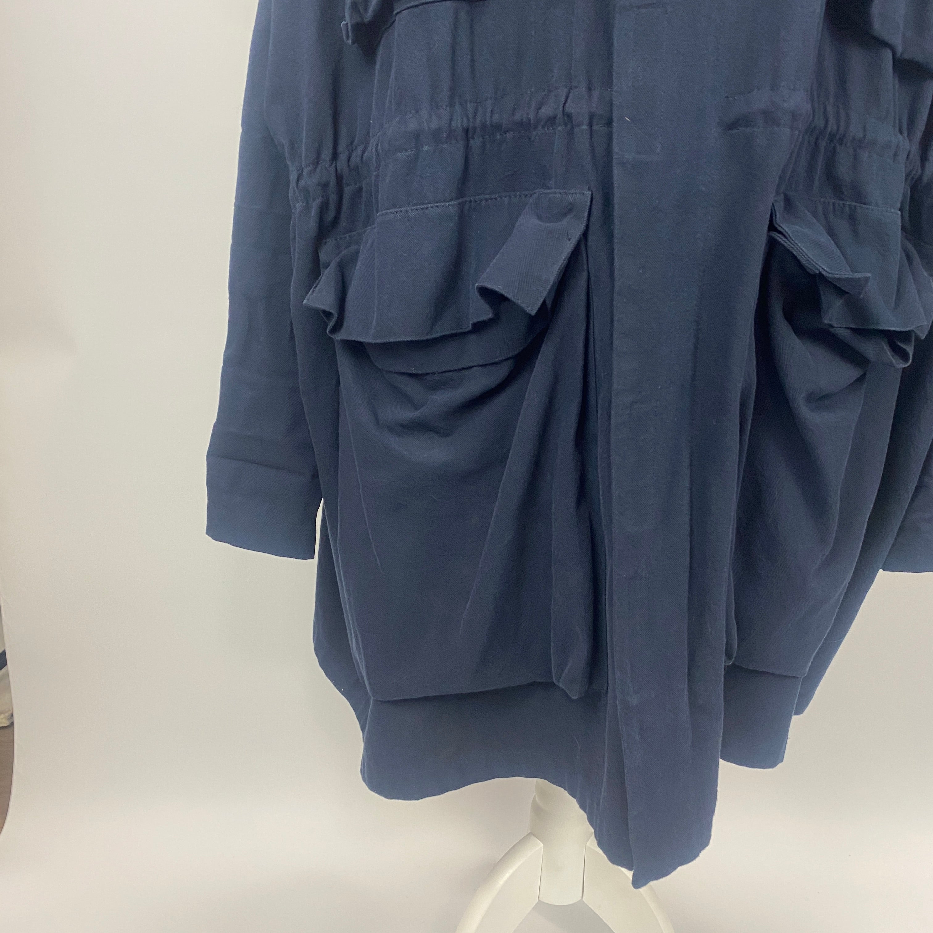 Raey £695 Navy Cotton & Wool Oversized Parka M/L/XL/XXL