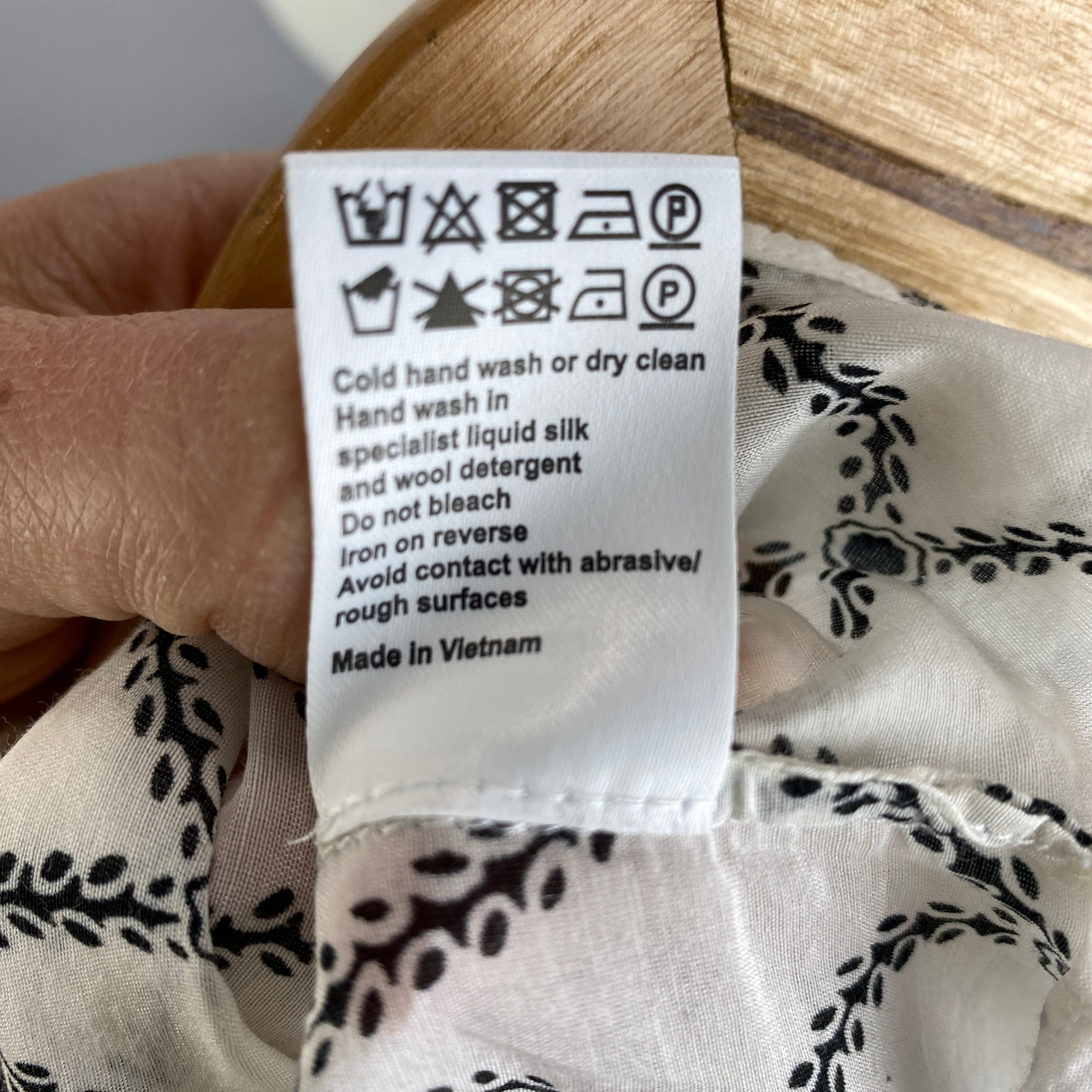 Me&Em Ivory Trellis Print Cotton & Silk Blouse XL