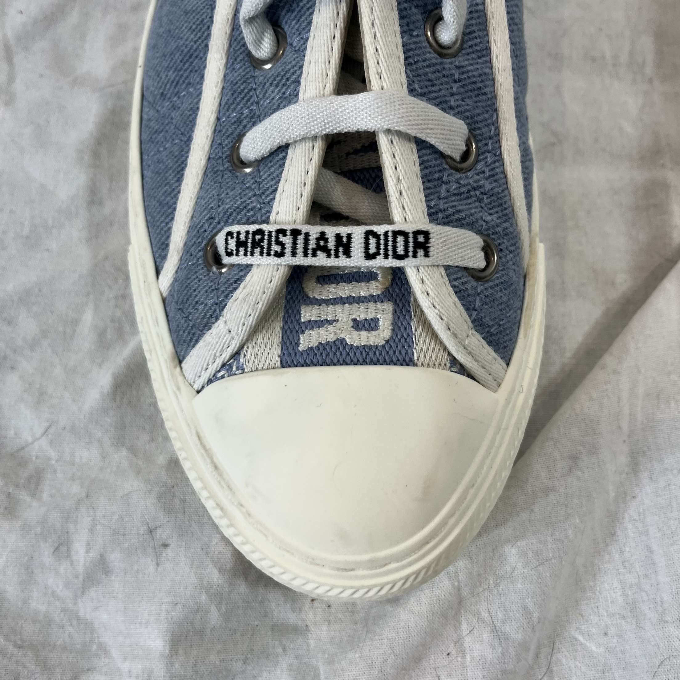 Christian Dior Brand New £890 Denim Walk'n'Dior Cannage Trainers 38