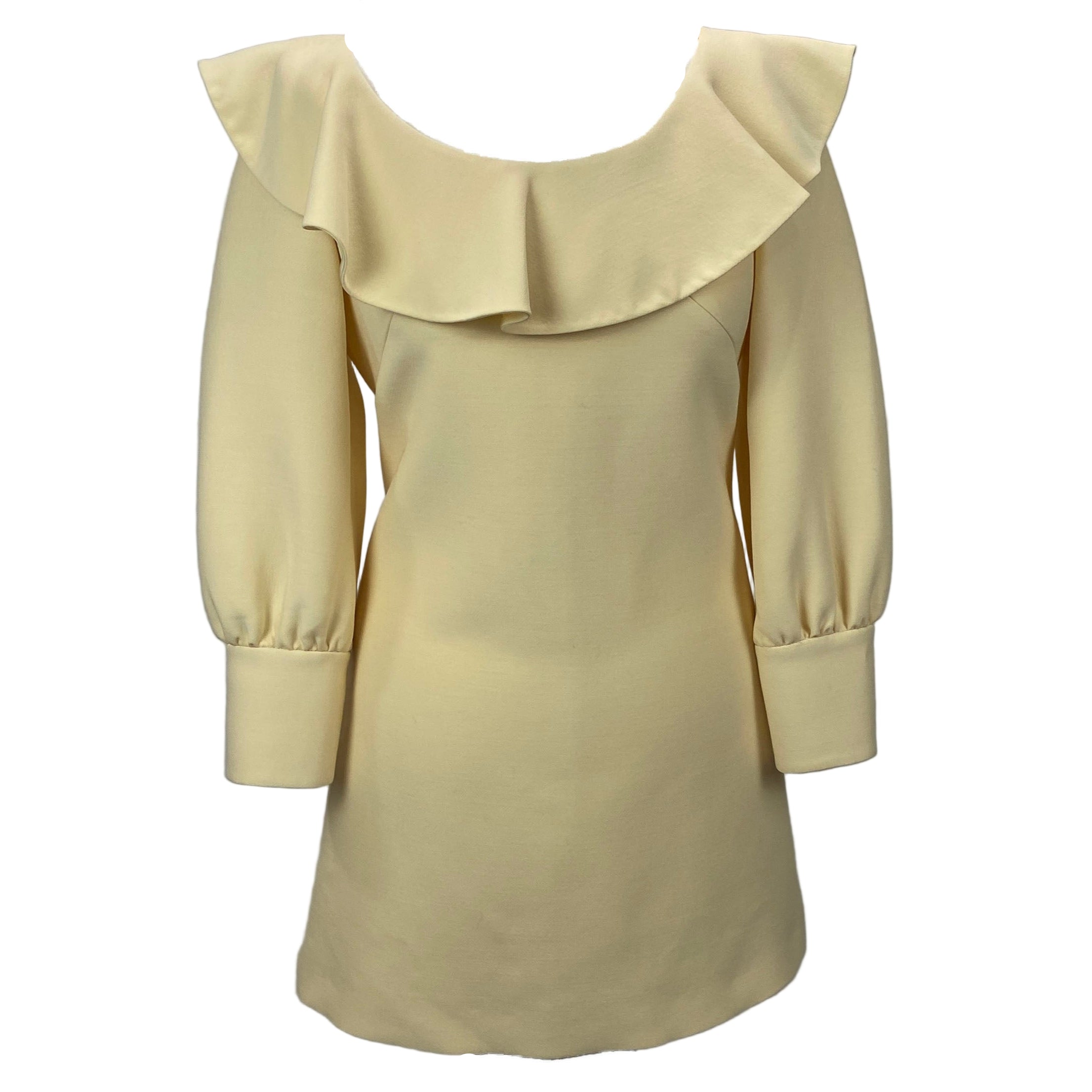 Miu Miu £2300 Vanilla Silk & Wool Mini Dress XS