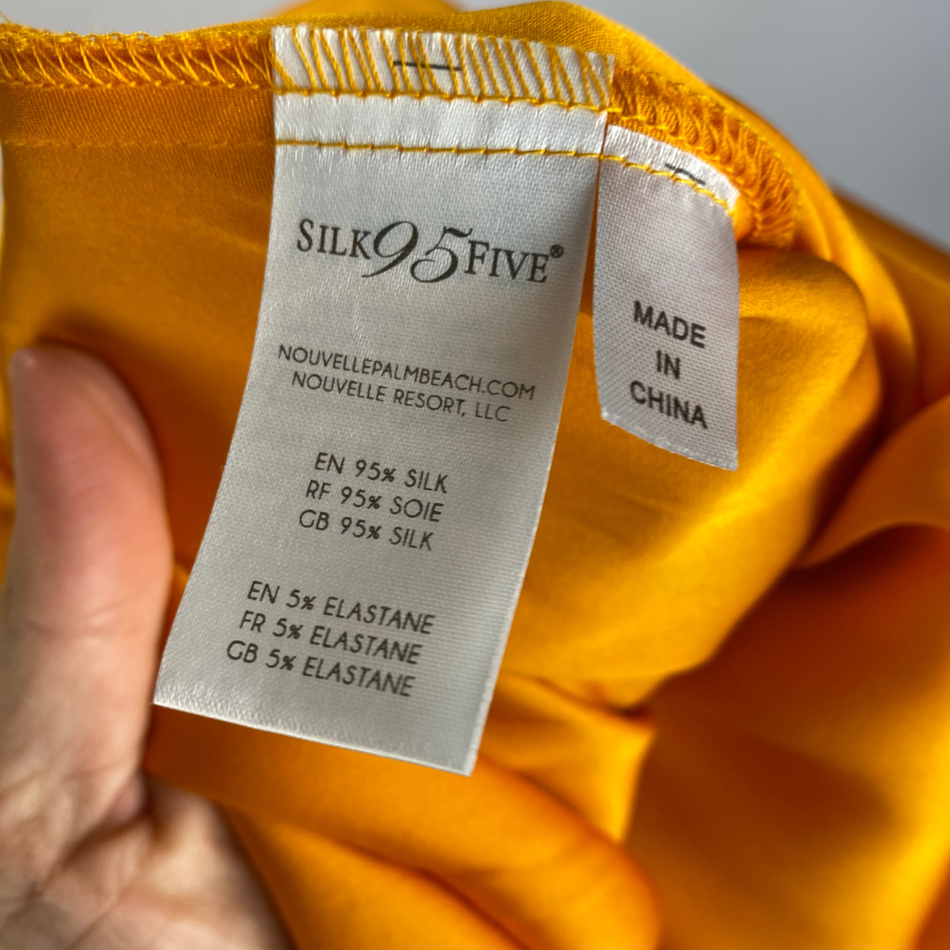 Silk95Five £300 Goldenrod Silk Austin Black Top S/M/L/XL