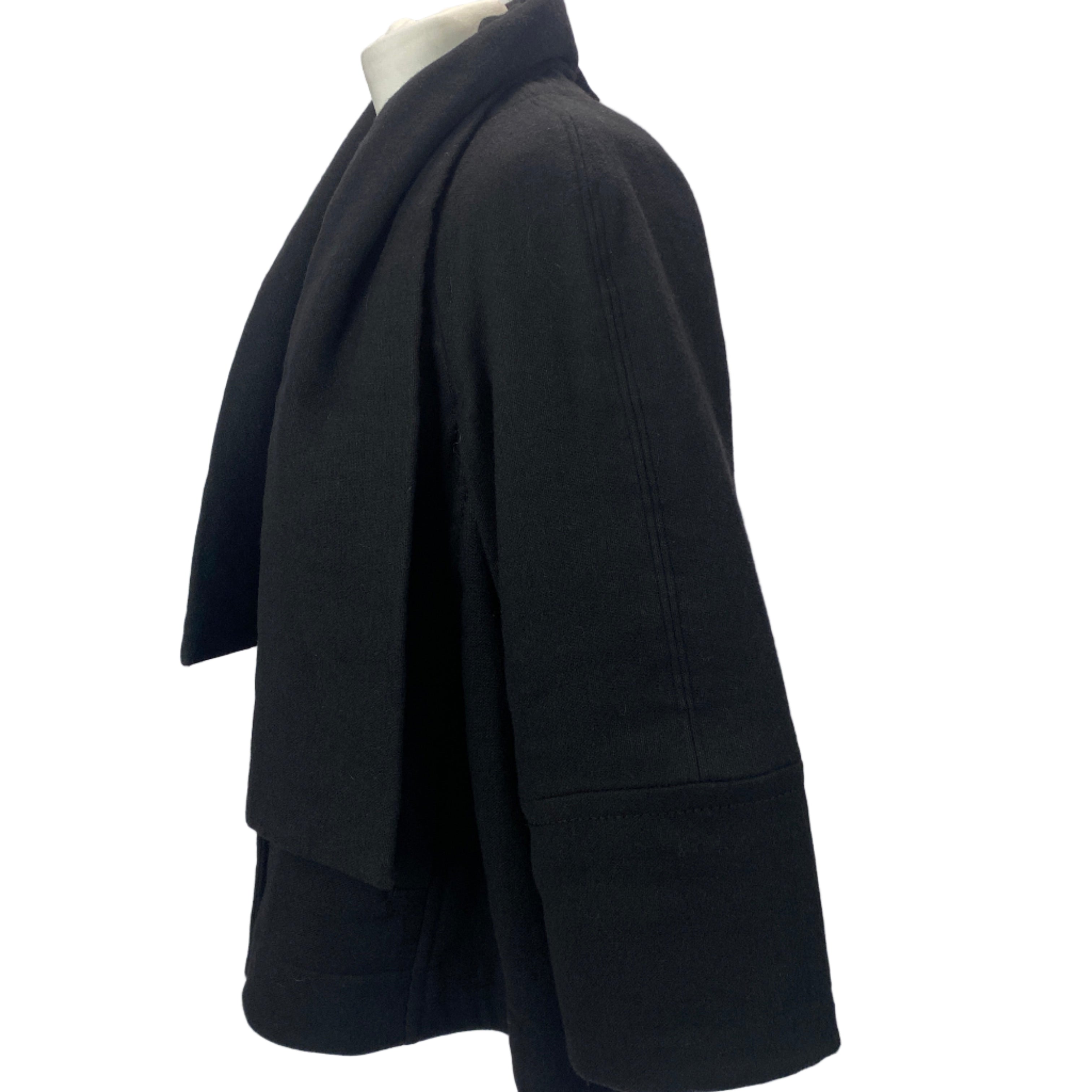 High Black Wool & Hemp Swing Jacket M