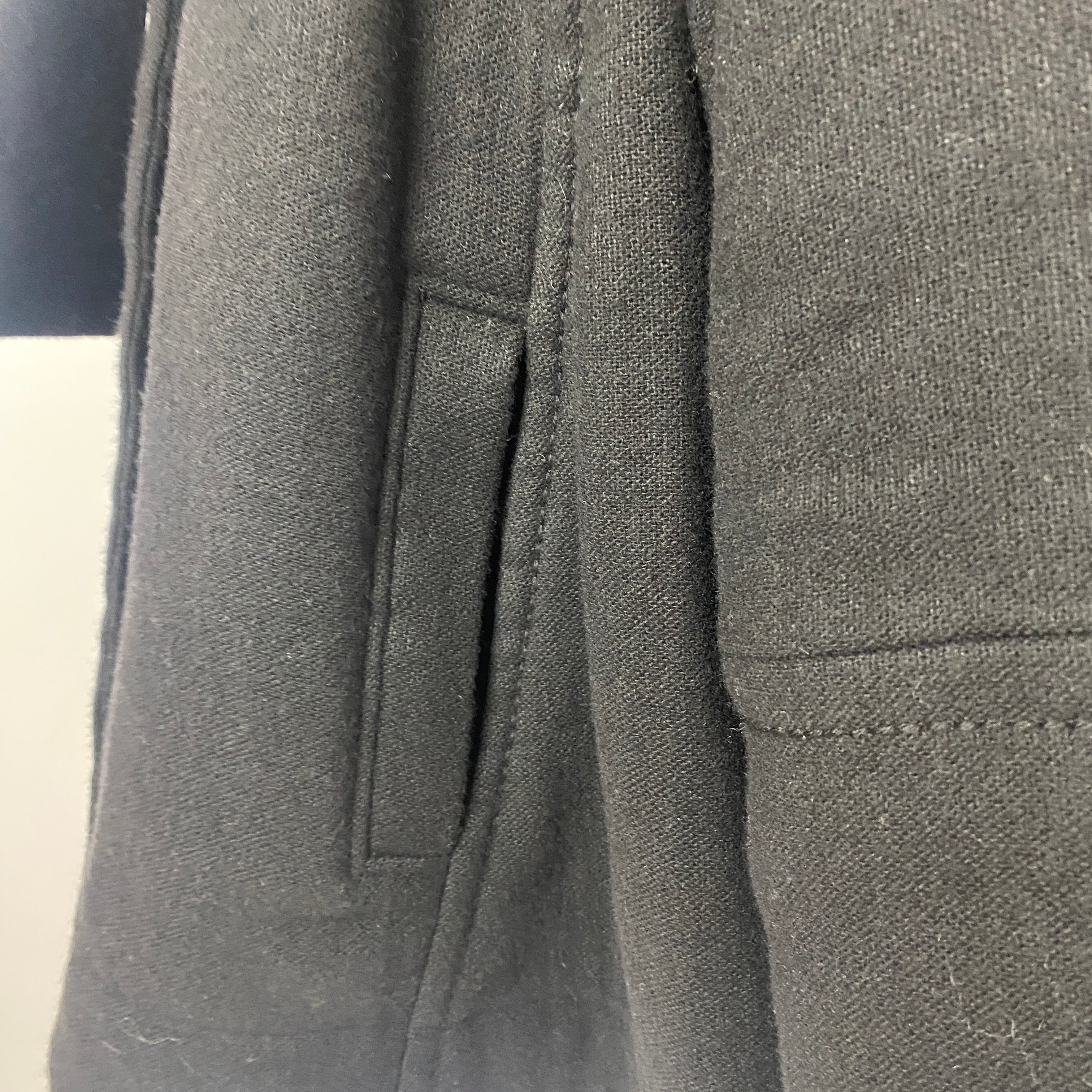 High Black Wool & Hemp Swing Jacket M