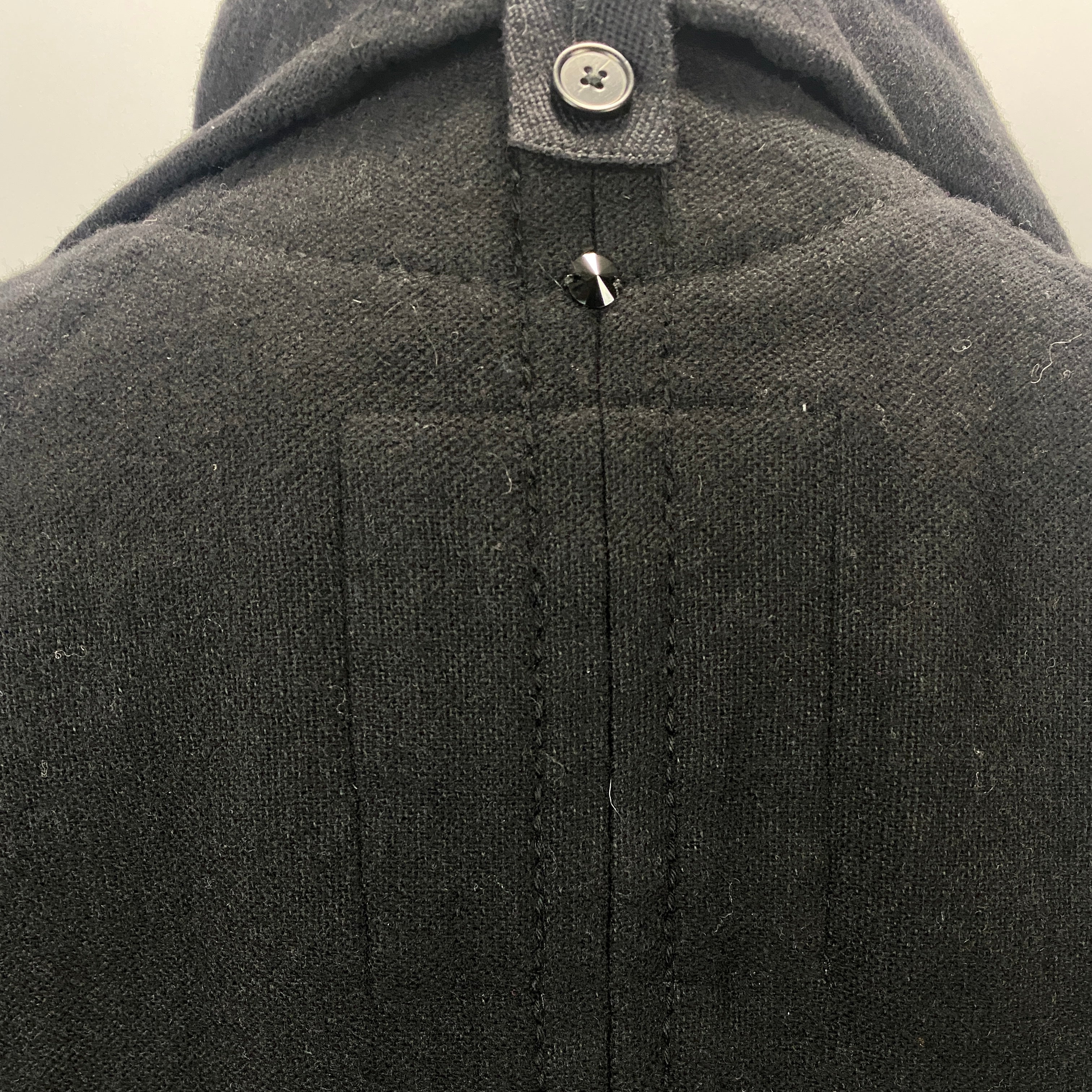 High Black Wool & Hemp Swing Jacket M