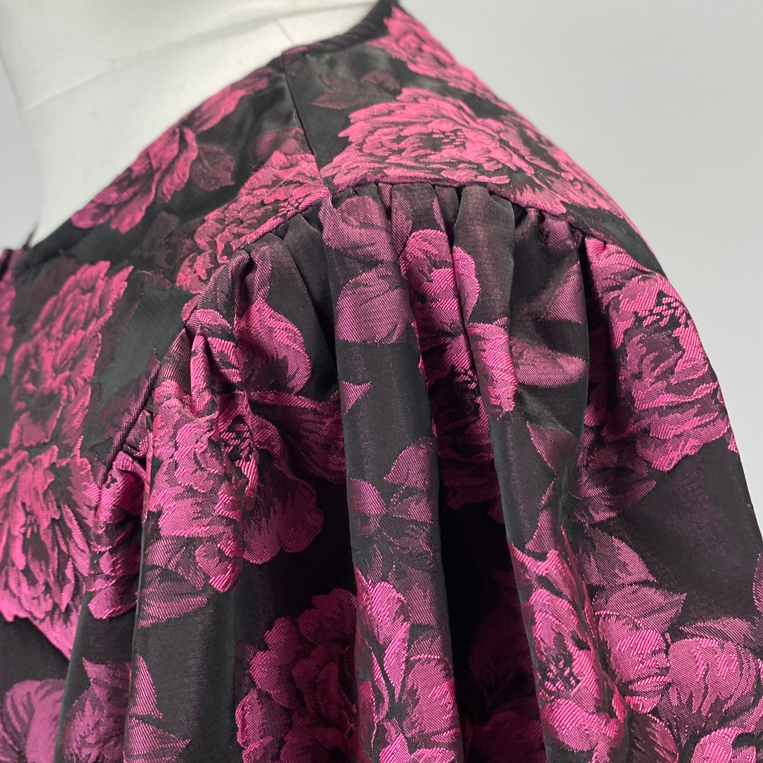 Ganni £245 Pink Brocade Tie Front Top M/L