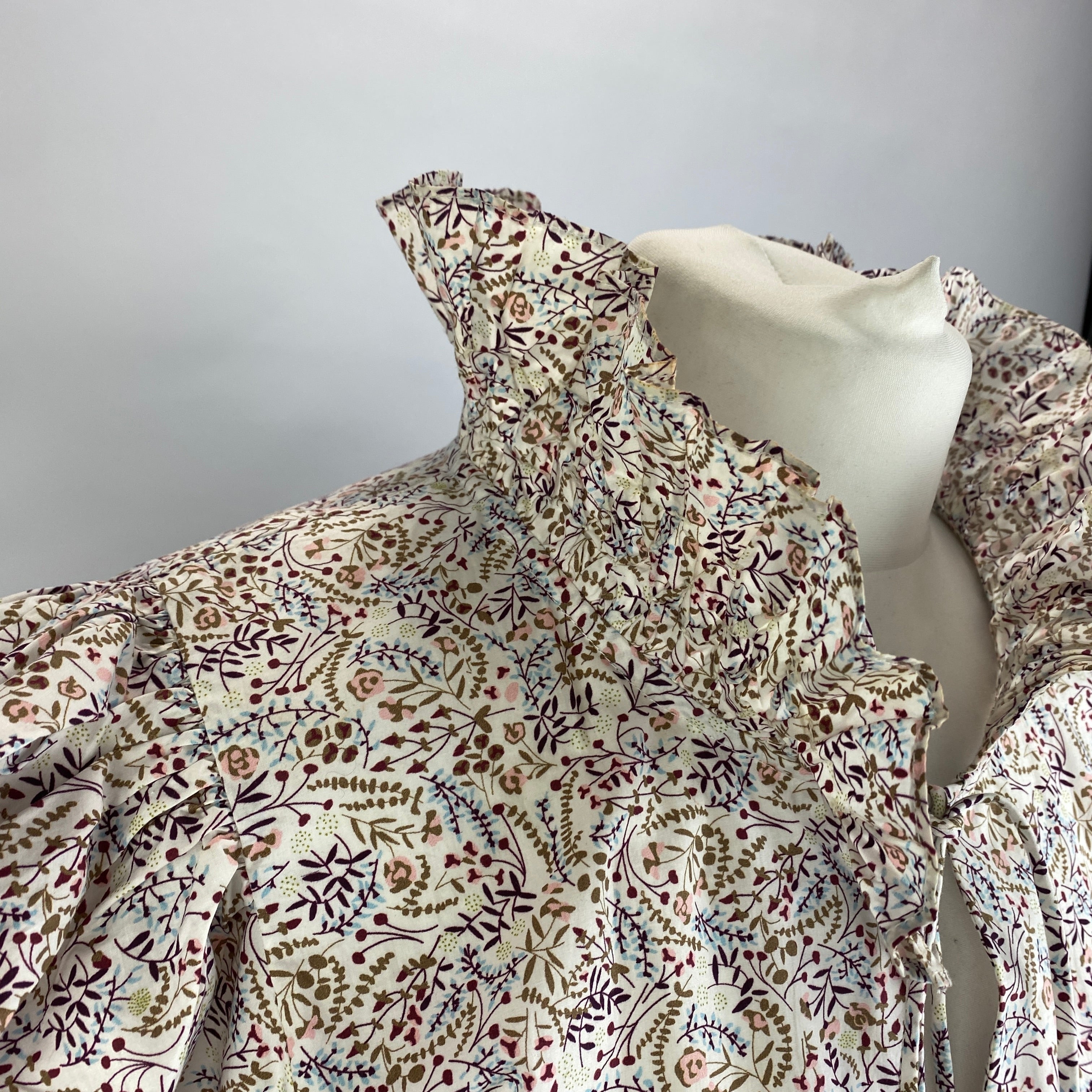 Seraphina Ivory Ditzy Floral Cotton Maxi Dress S