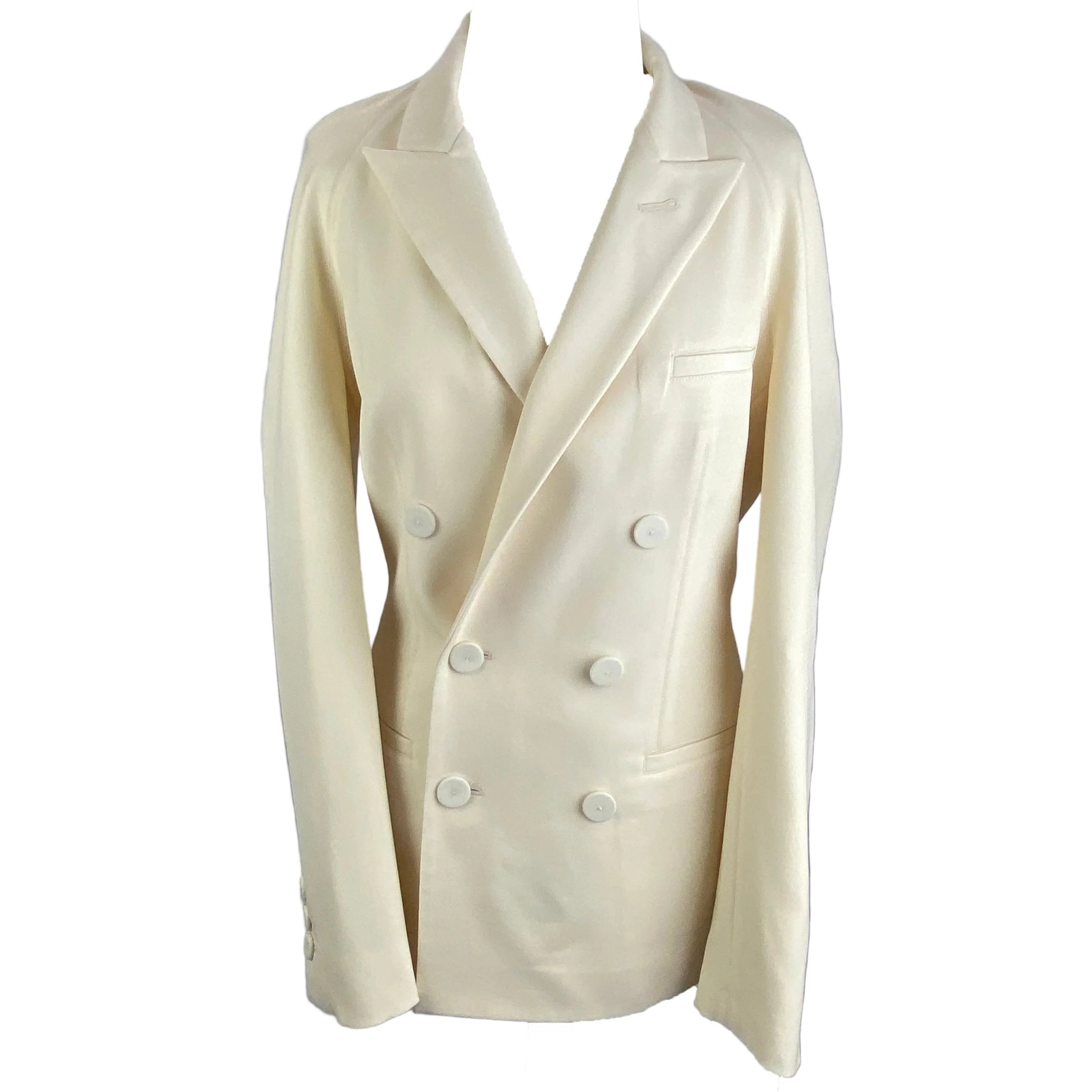 Jean Paul Gautier x Lotta Volkova £1100 Double-Breasted Cutout Wool Blazer M
