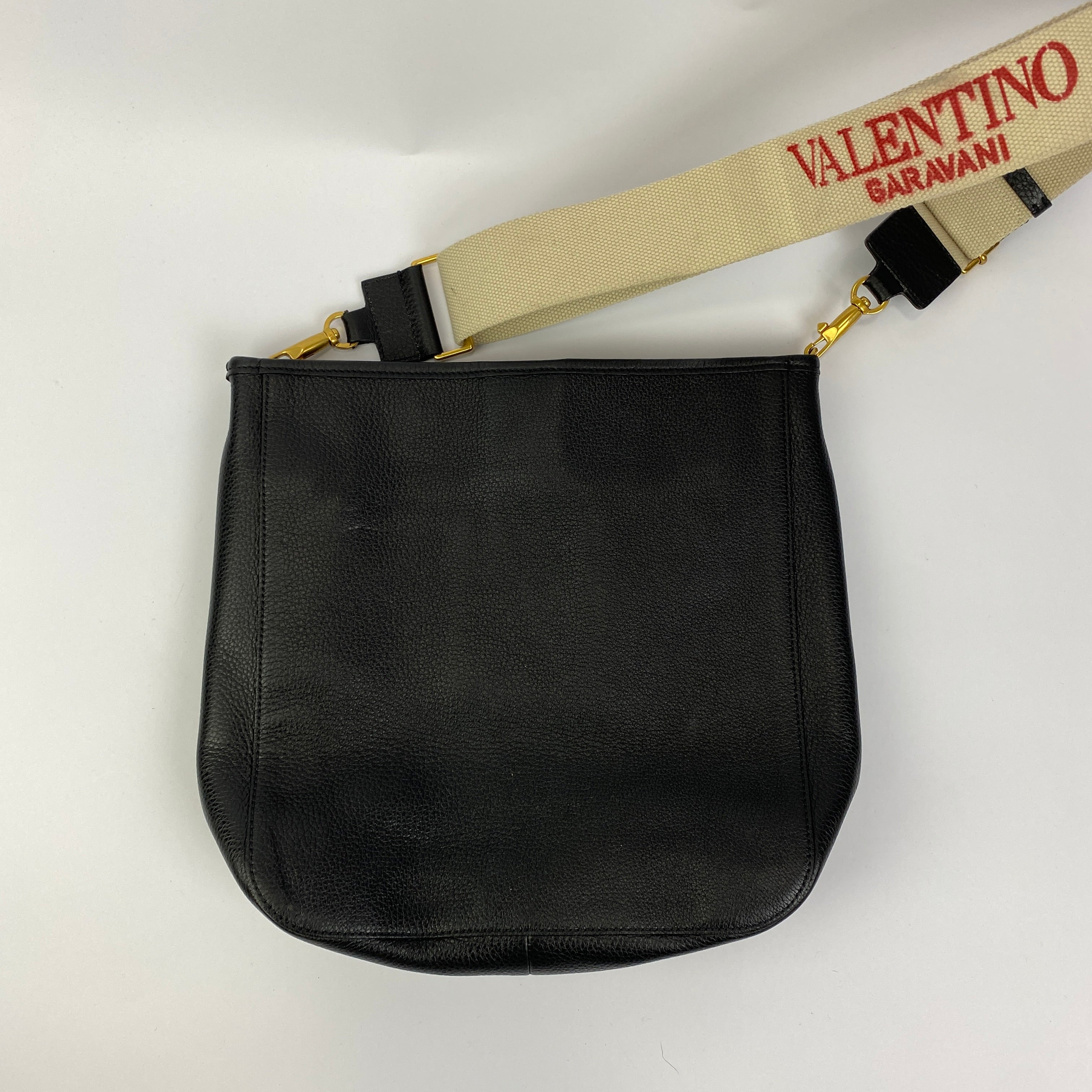Valentino £2700 Black Atelier Rose Edition Messenger Bag