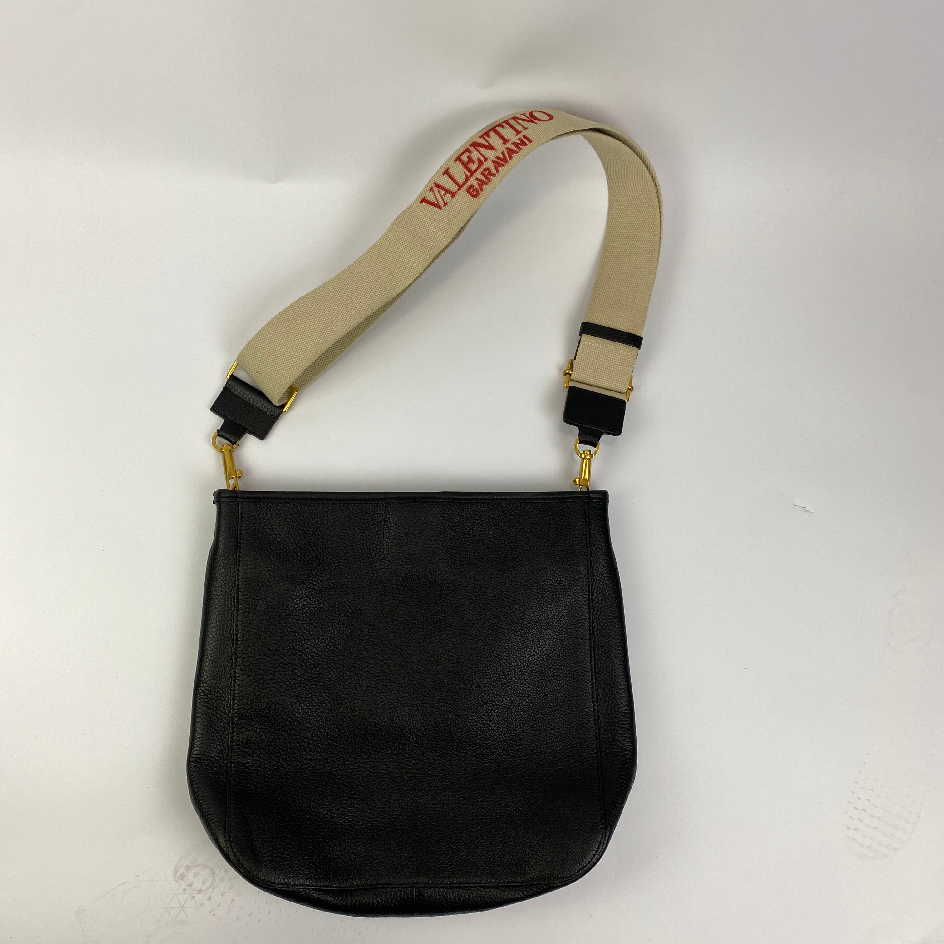 Valentino £2700 Black Atelier Rose Edition Messenger Bag