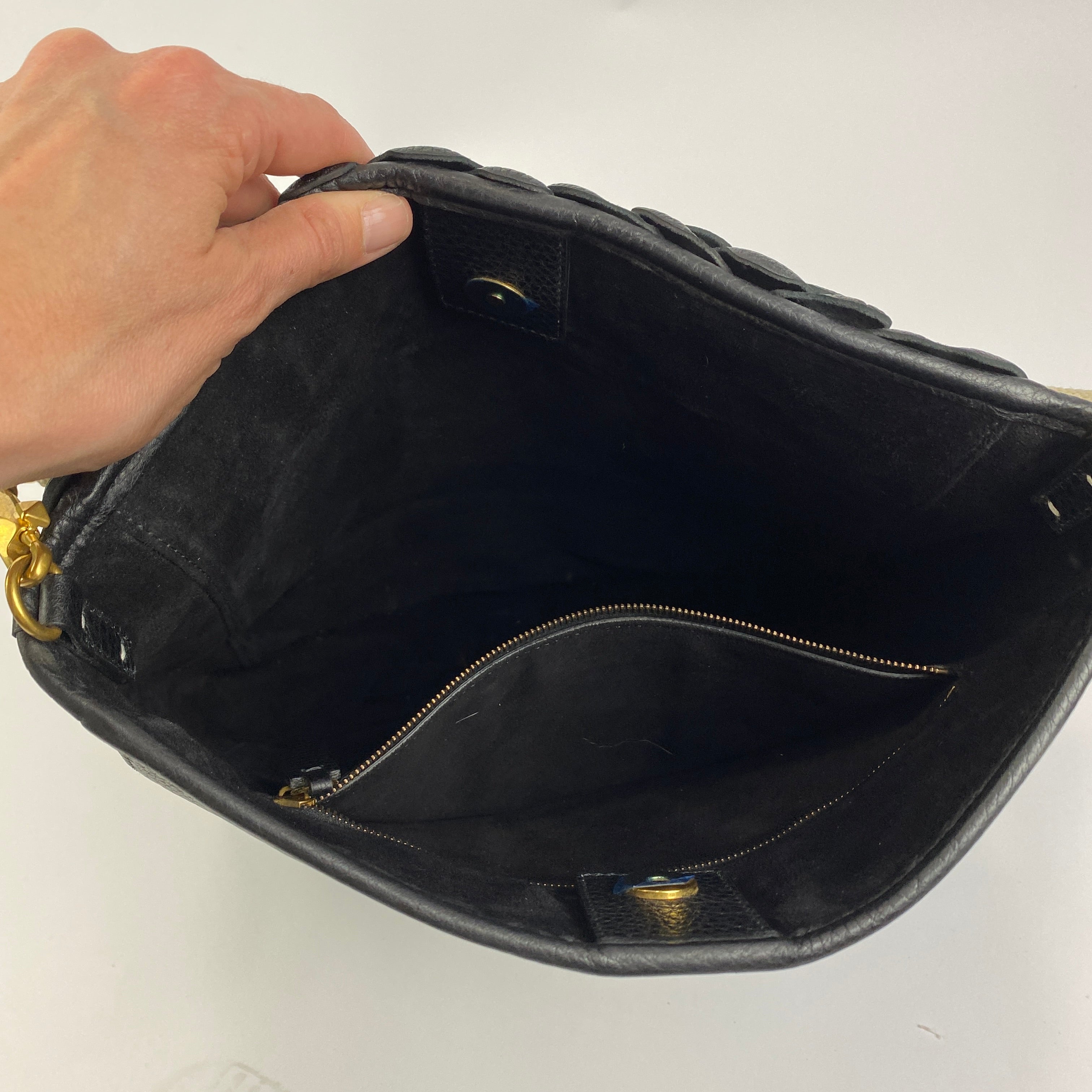 Valentino £2700 Black Atelier Rose Edition Messenger Bag