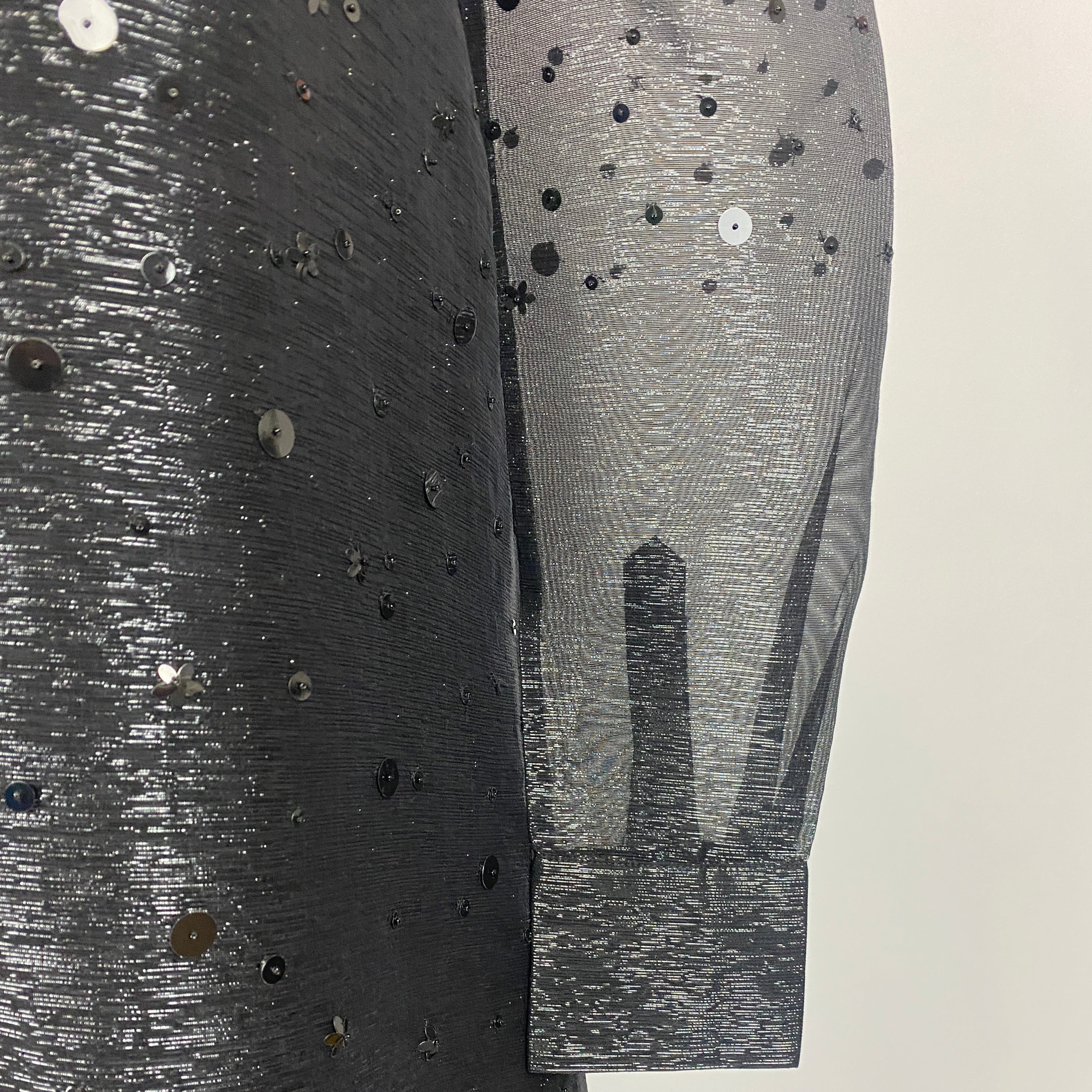 Oscar De La Renta New £5000 Black Sequin Maxi Shirtdress XS