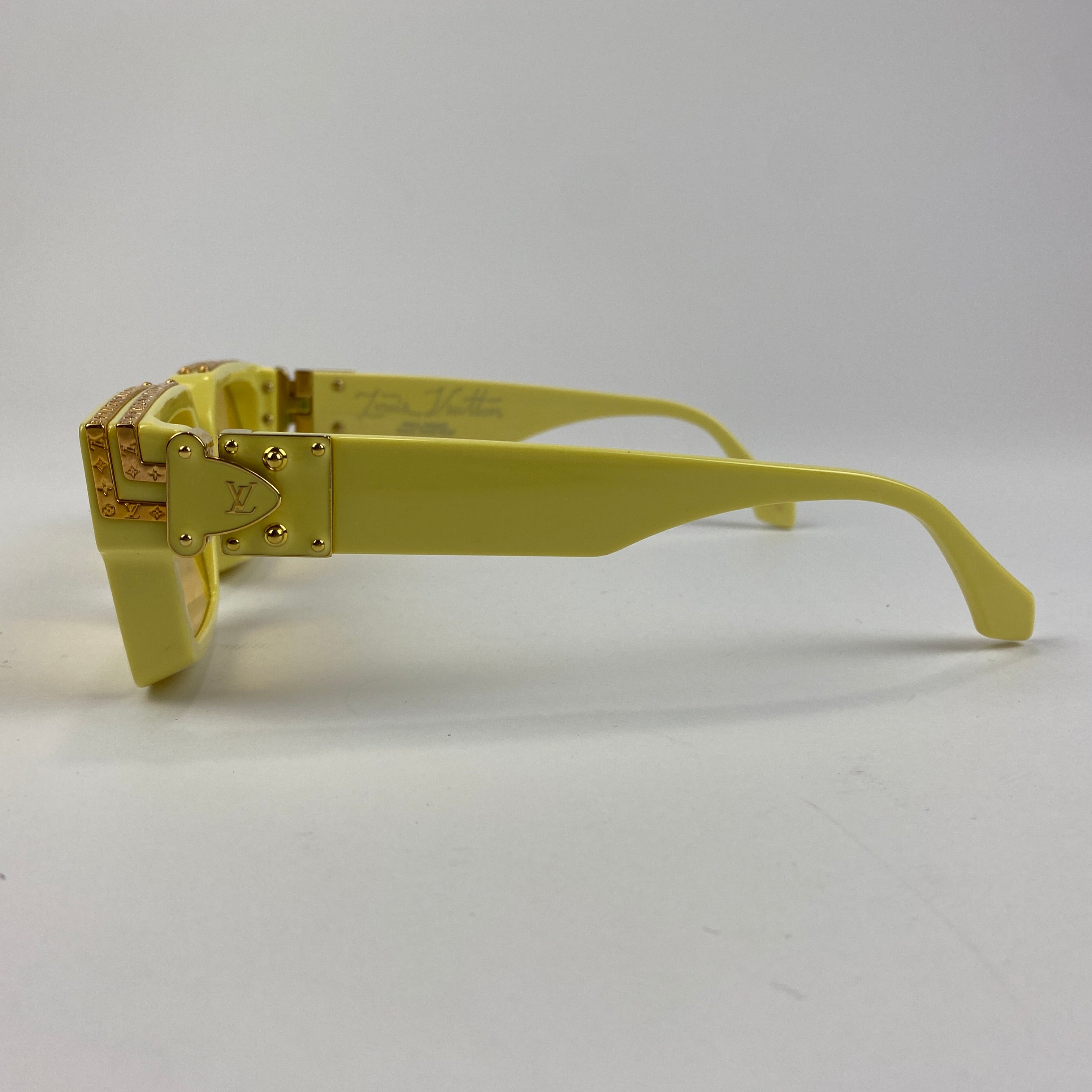 Louis Vuitton £595 Yellow 1.1 Millionaire Sunglasses Z1323W