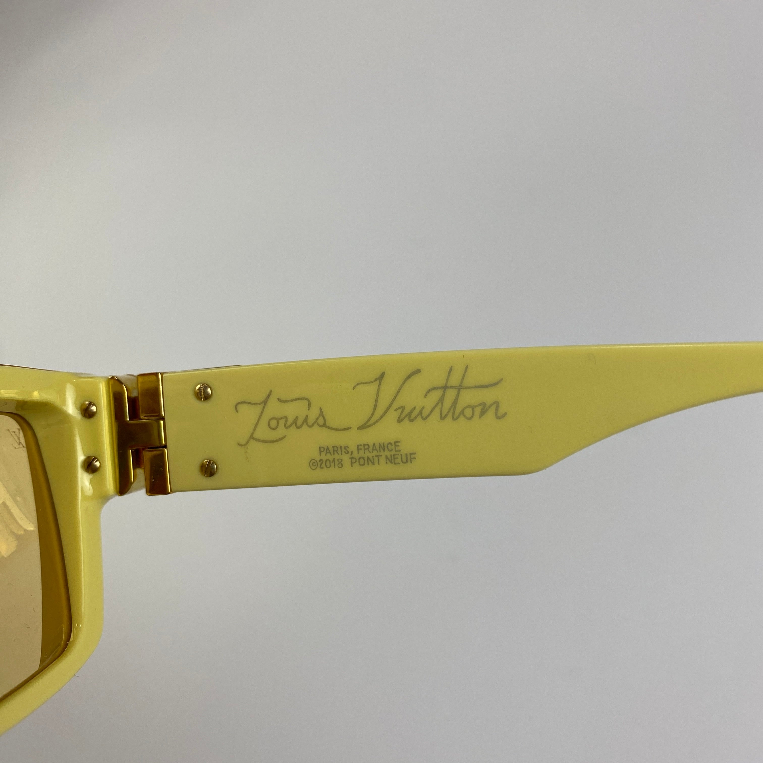 Louis Vuitton £595 Yellow 1.1 Millionaire Sunglasses Z1323W