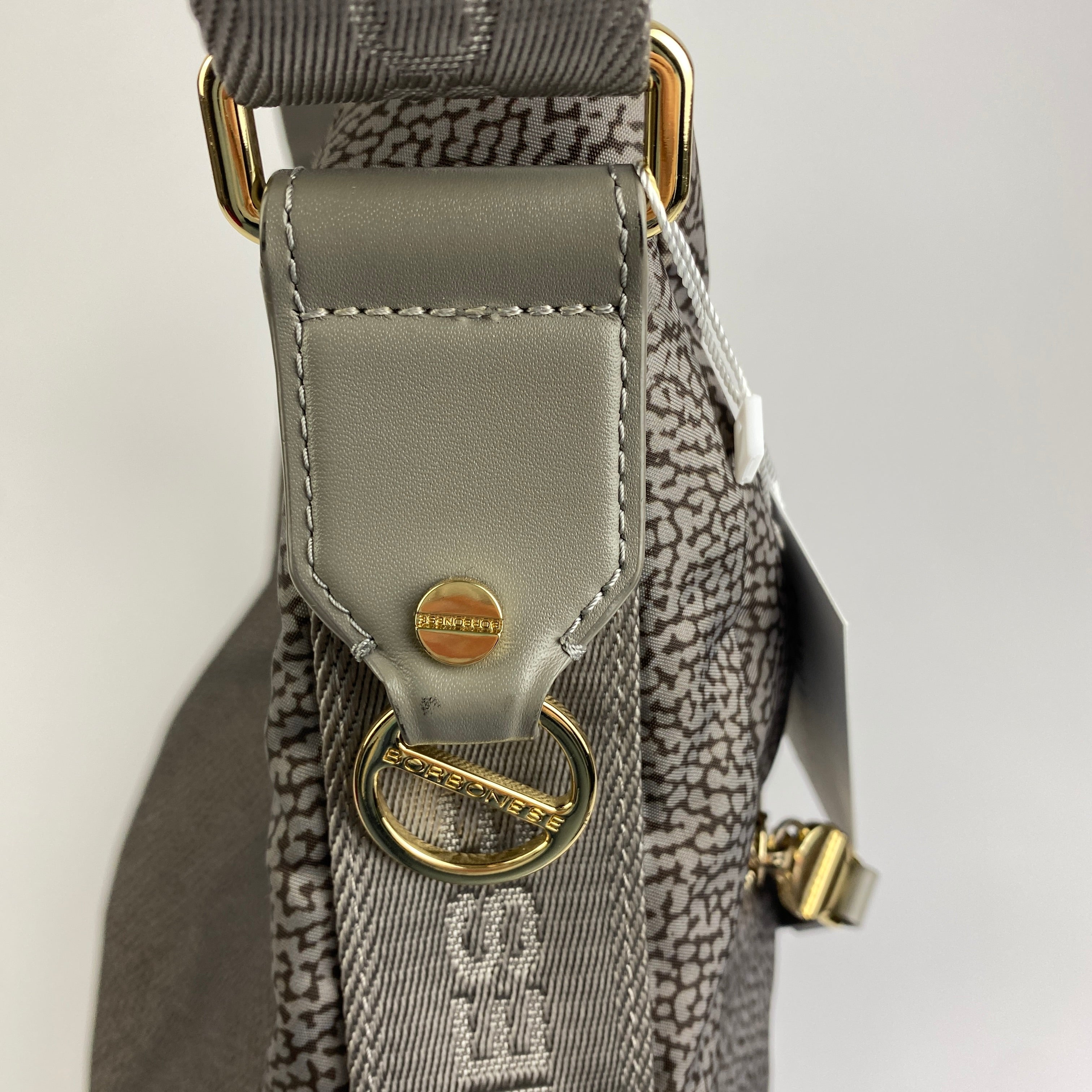 Borbonese New £235 Mushroom Print Nylon Luna Messenger Bag
