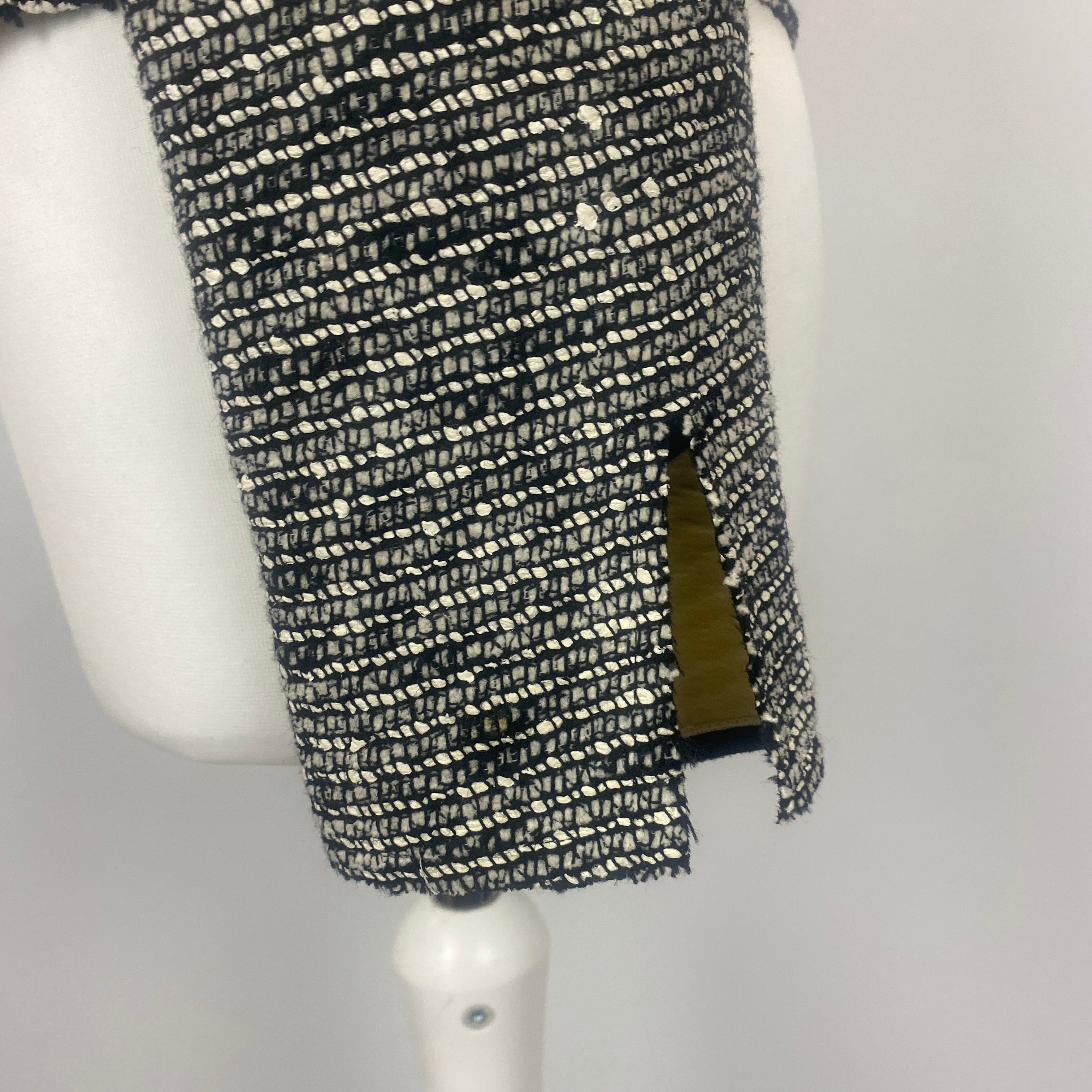 Balenciaga Black & White Texture Weave Jacket XXS