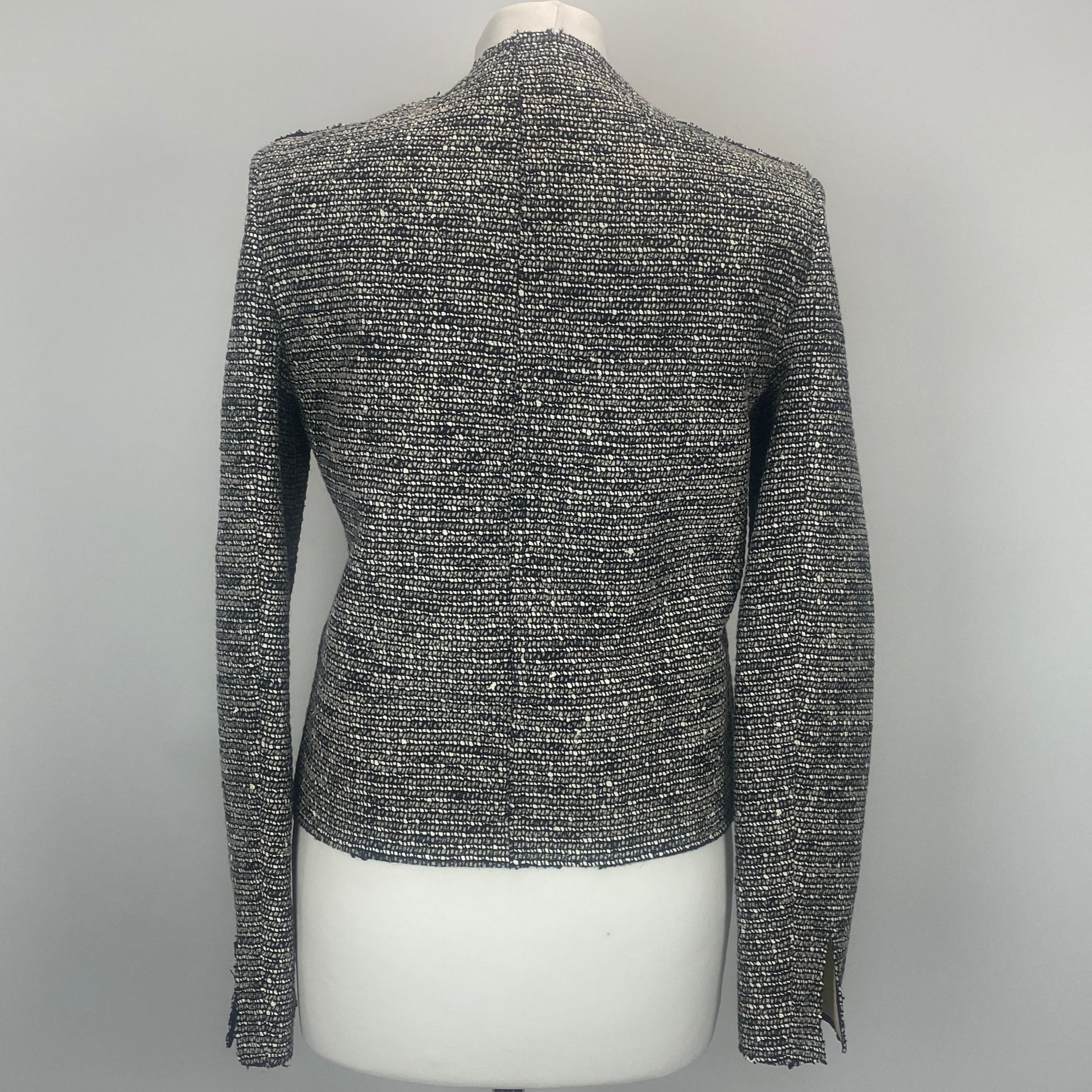 Balenciaga Black & White Texture Weave Jacket XXS