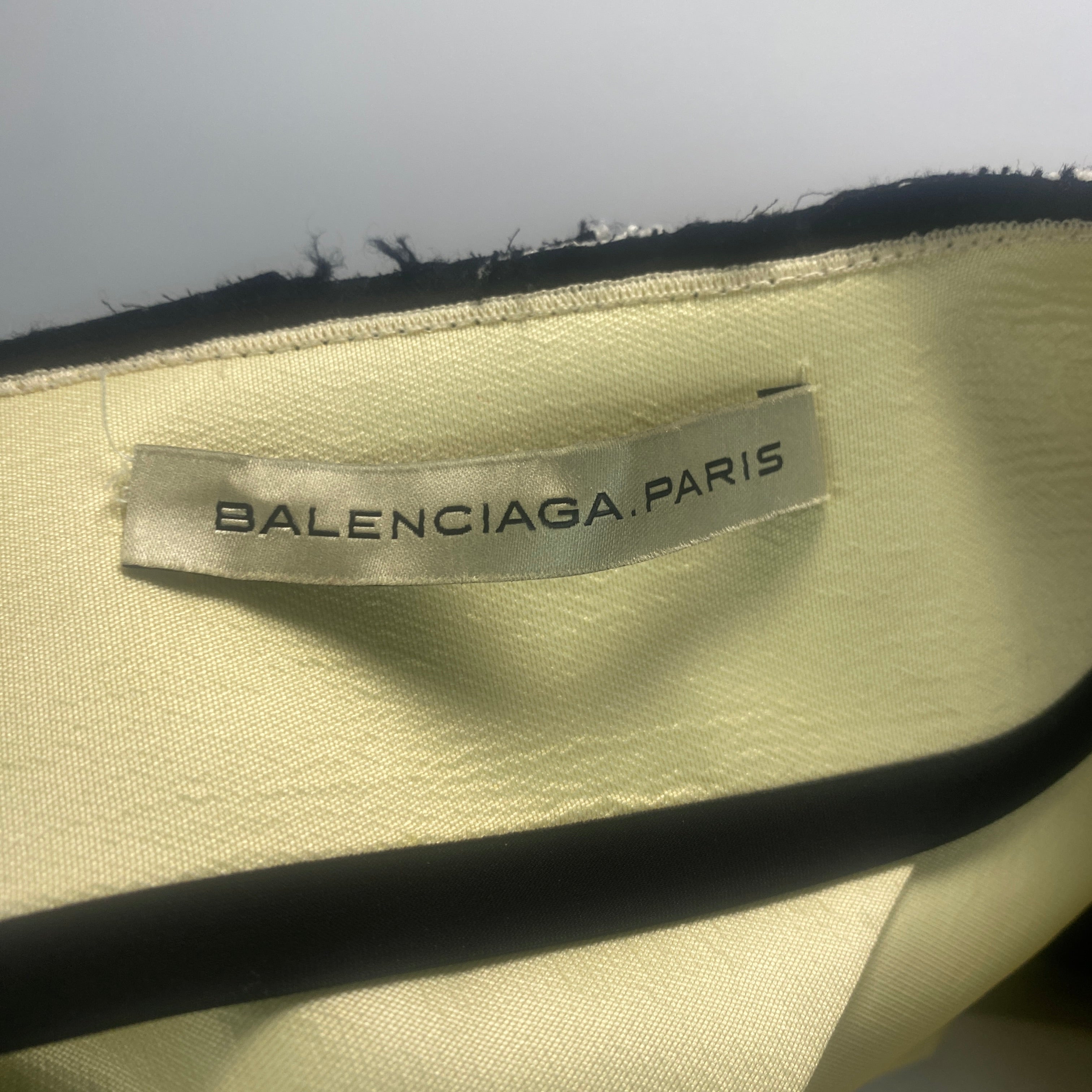 Balenciaga Black & White Texture Weave Jacket XXS