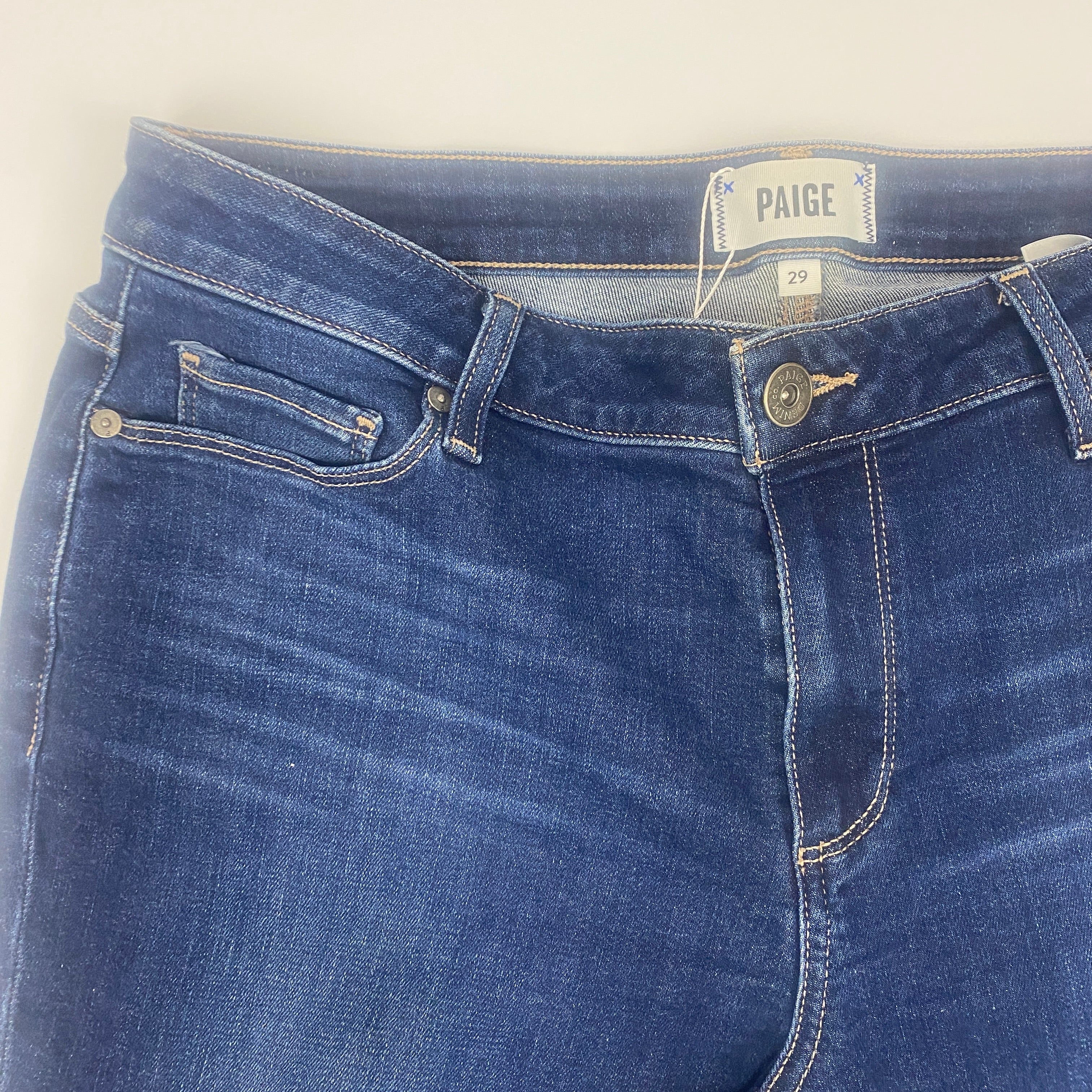 Paige £250 Mid Blue Denim Brigitte Stretch Jeans 29
