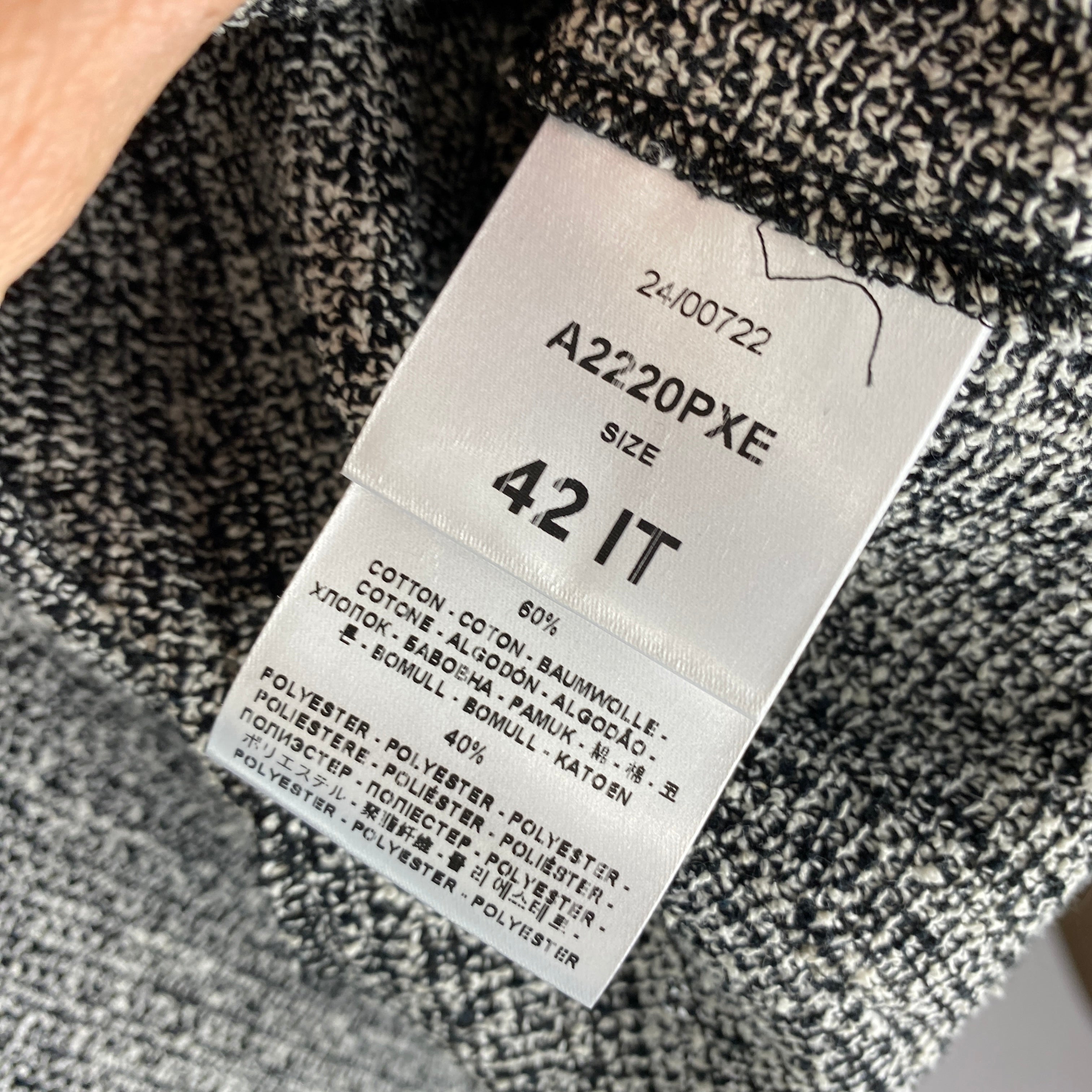 Harris Wharf Monochrome Weave Lightweight Blazer S