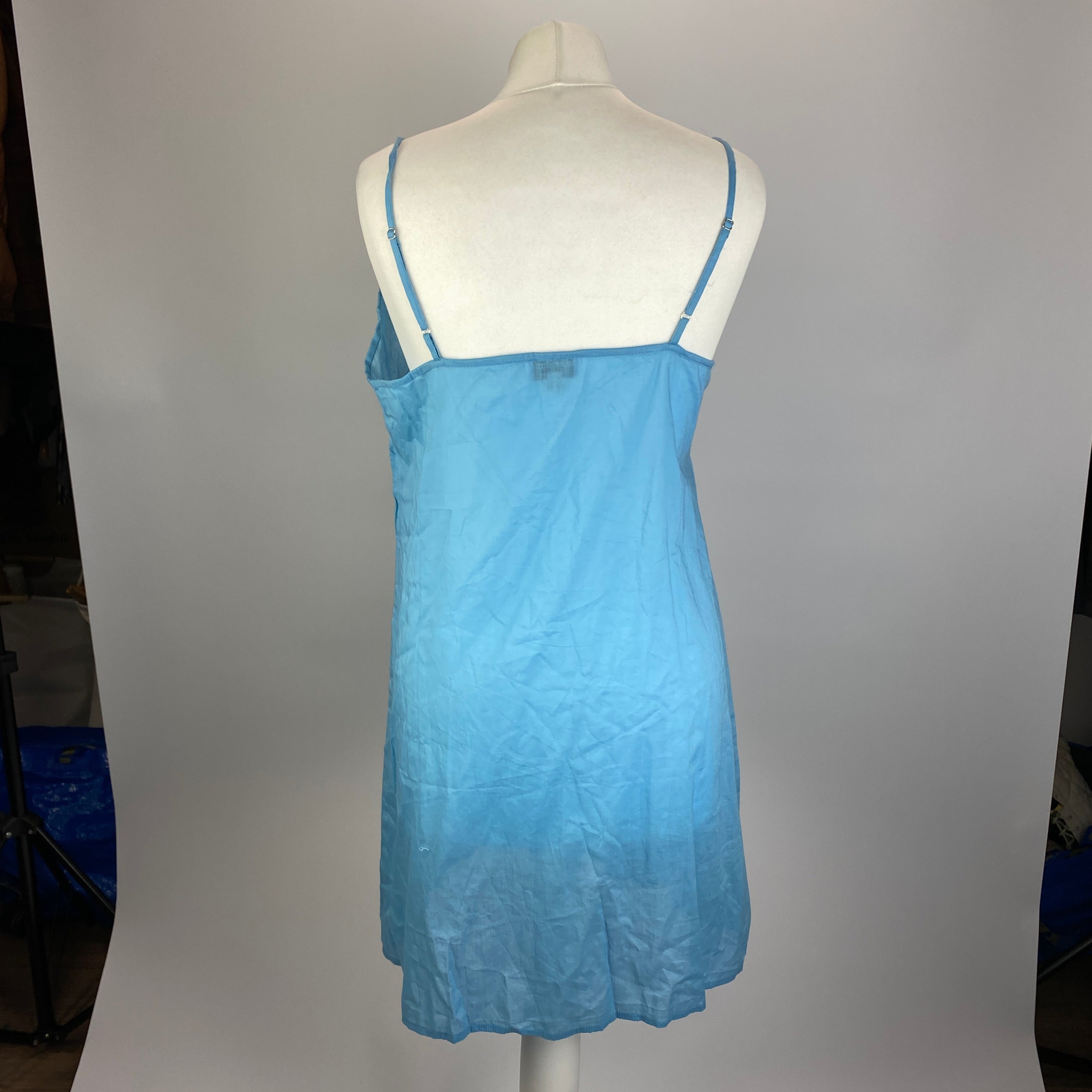 Juliet Dunn £373 Blue Embroidered Cotton Dress M/L